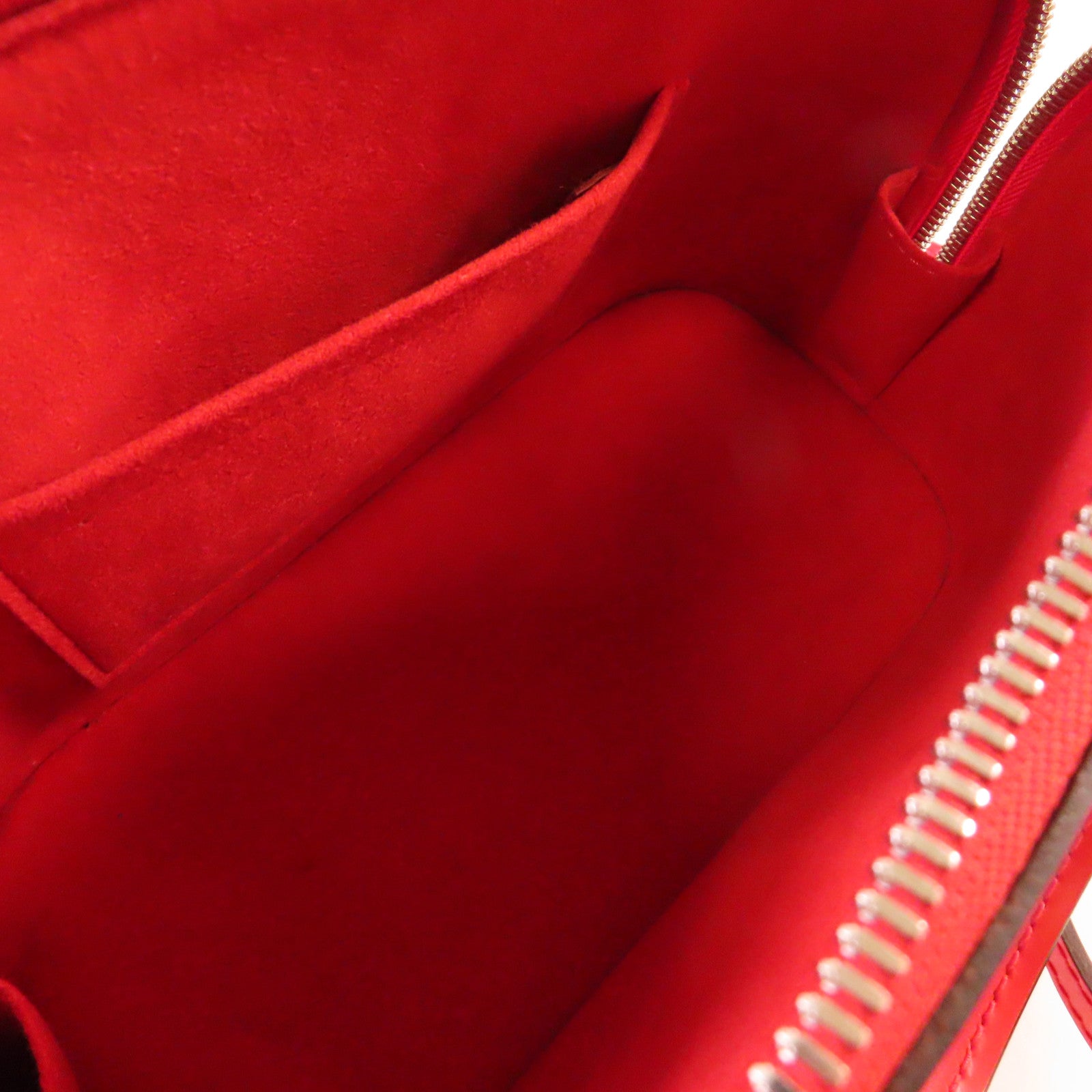 LOUIS VUITTON Epi Alma BB 2Way Shoulder Bag銀扣手挽肩背兩用袋紅色