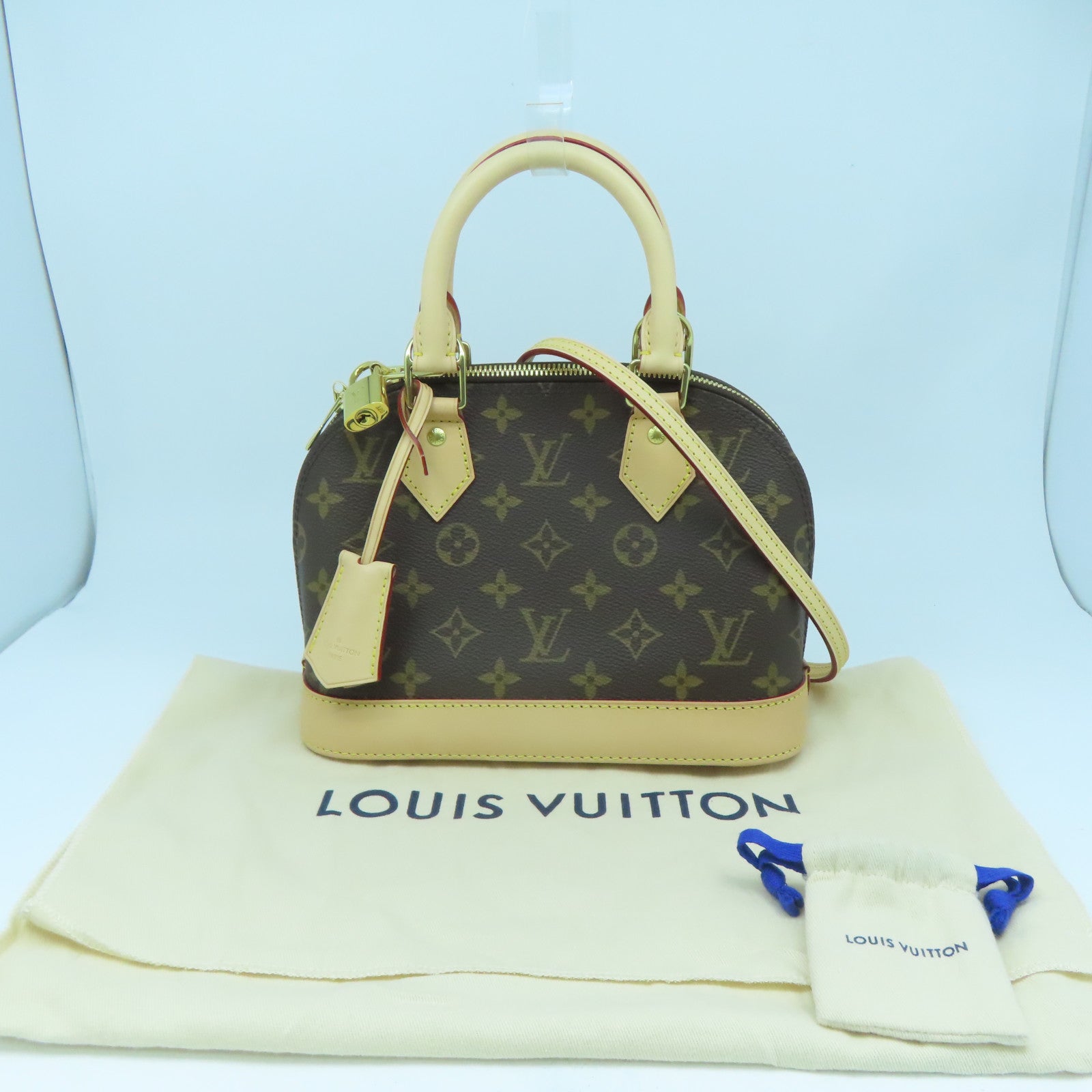 LOUIS VUITTON Monogram Alma BB金扣手挽肩背兩用袋啡色