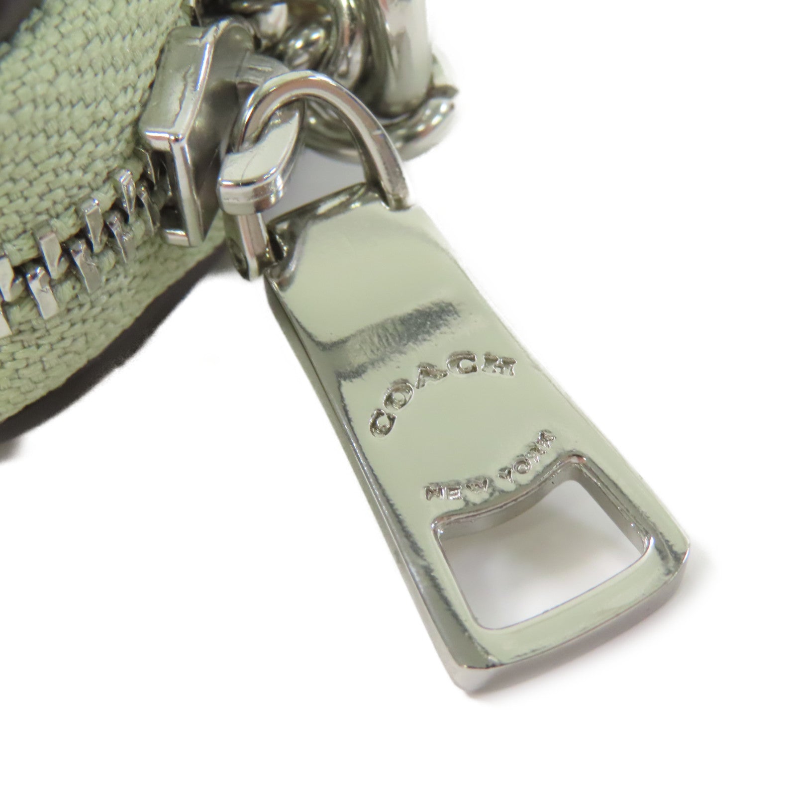 COACH 塗層帆布Card Case卡片套啡色/米白色