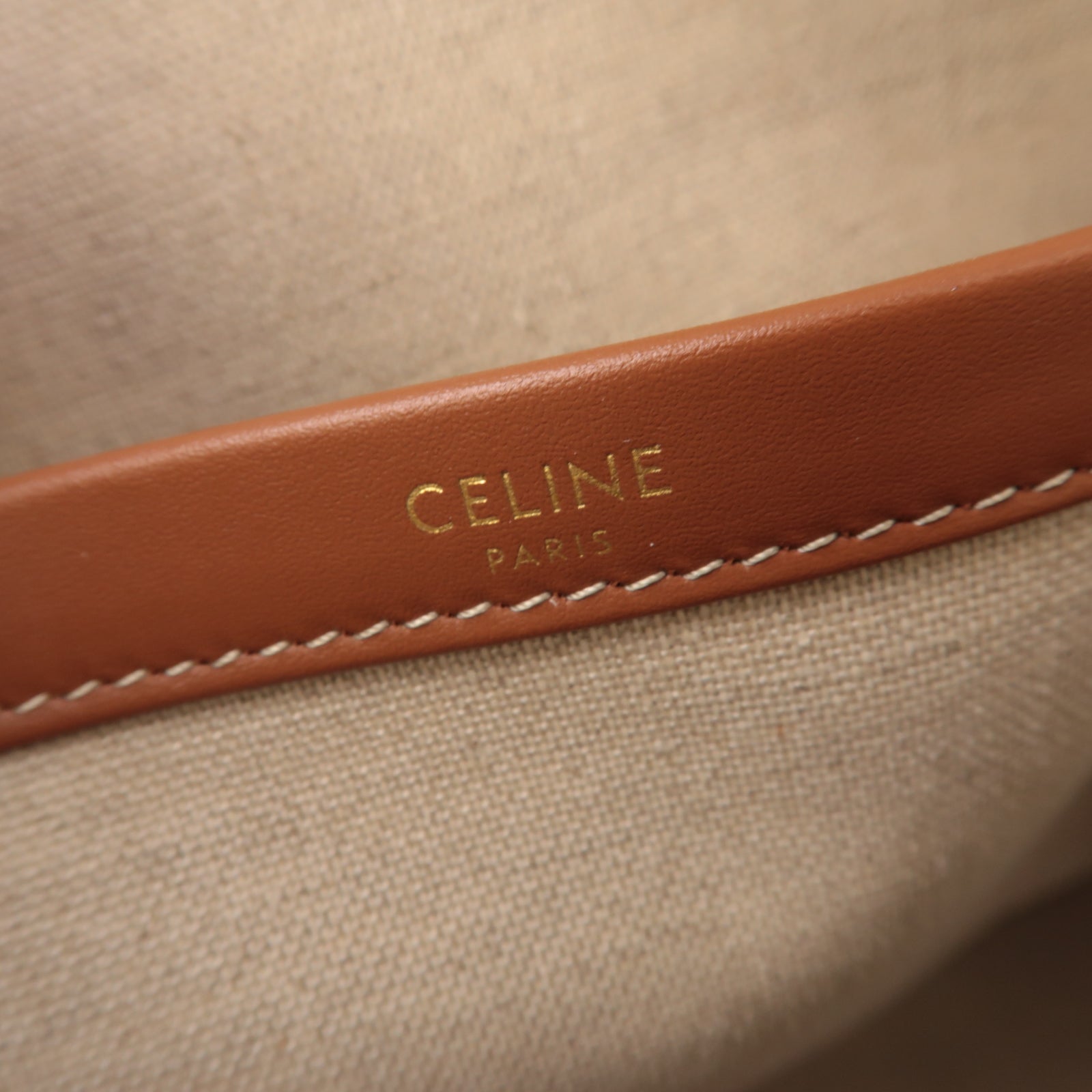 CELINE 帆布Large Cabas Tote Bag手挽袋白色/黒色