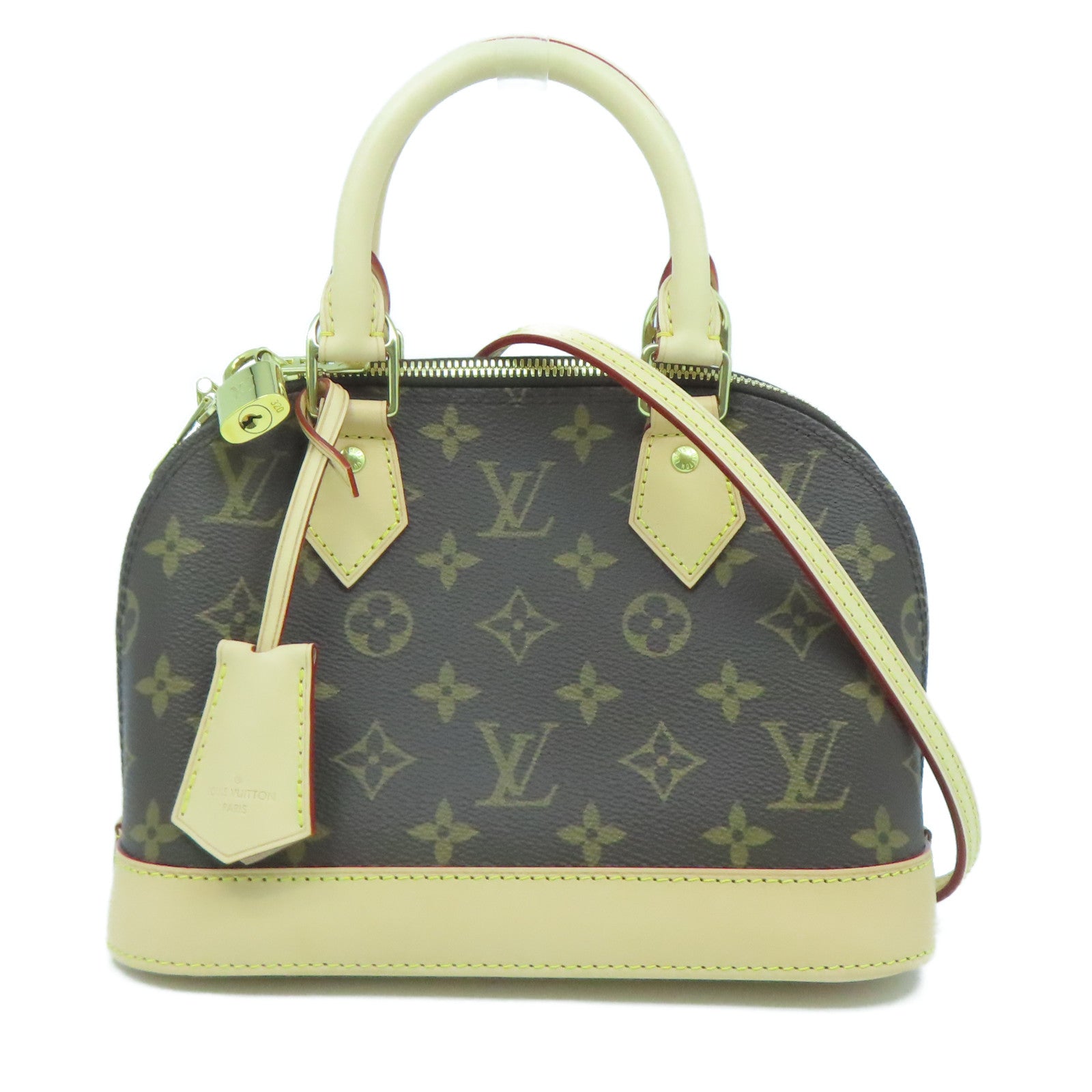 LOUIS VUITTON Monogram Alma BB金扣手挽肩背兩用袋啡色