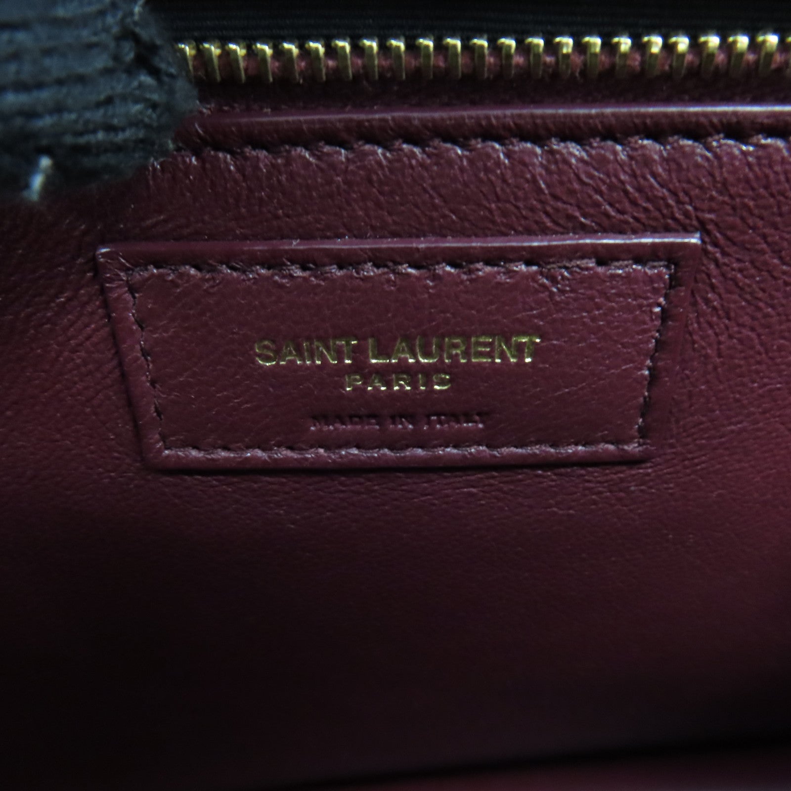 YVES SAINT LAURENT 牛皮皮革Chain Shoulder金扣鏈帶肩背袋黑色
