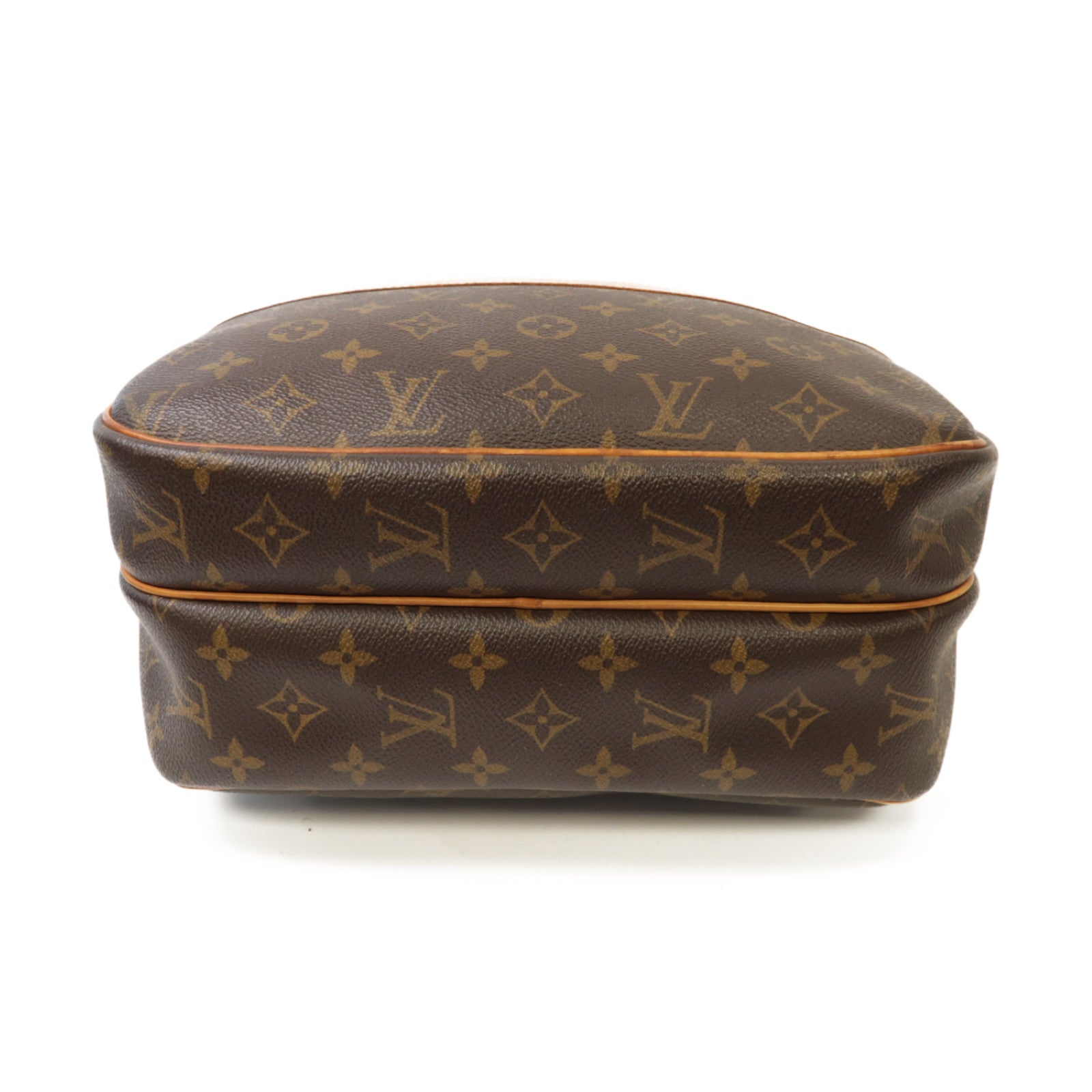 LOUIS VUITTON Monogram Reporter PM金扣肩背袋啡色