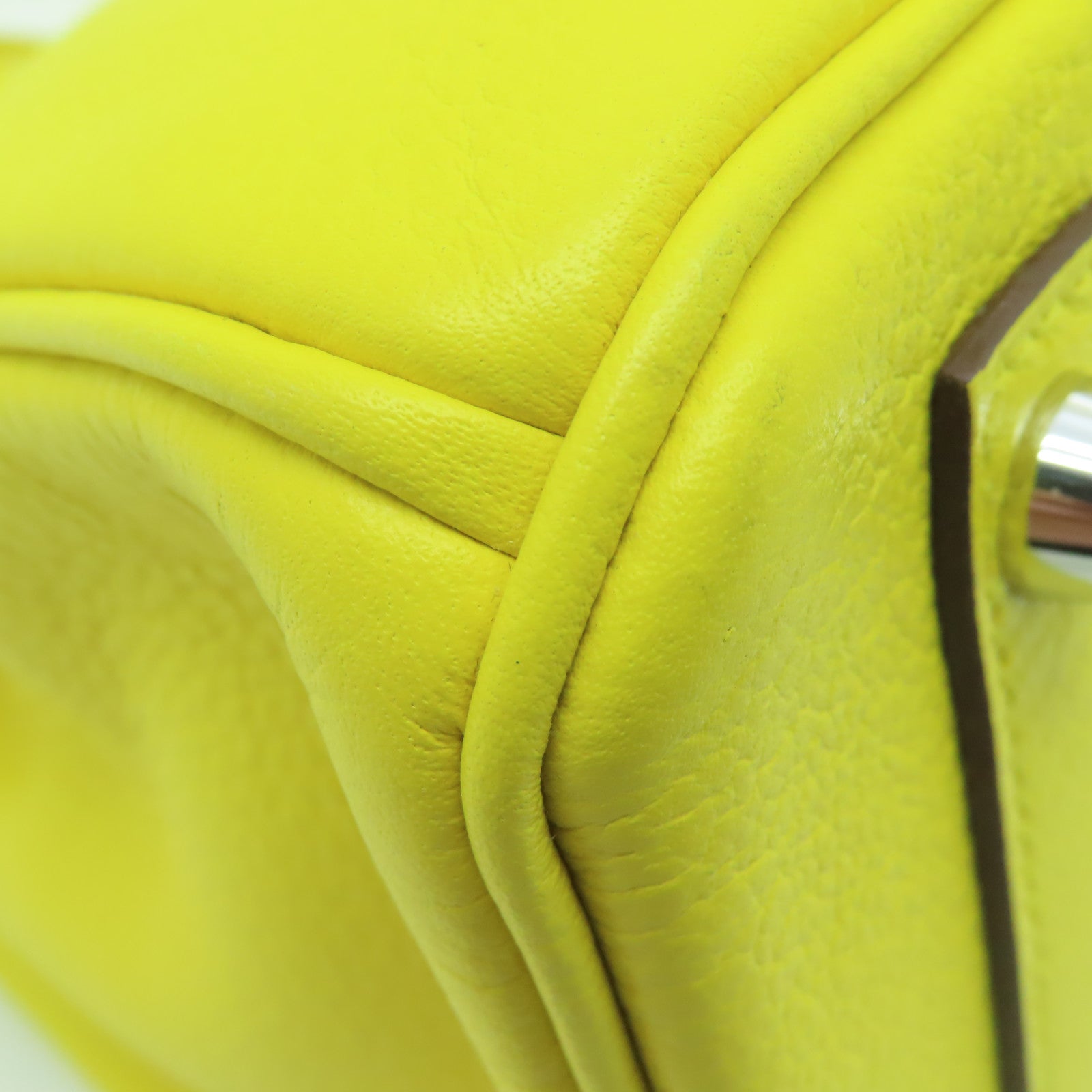 HERMES 【激减优惠】Novillo皮革Birkin 30银扣手挽袋Jaune de Naples黄色