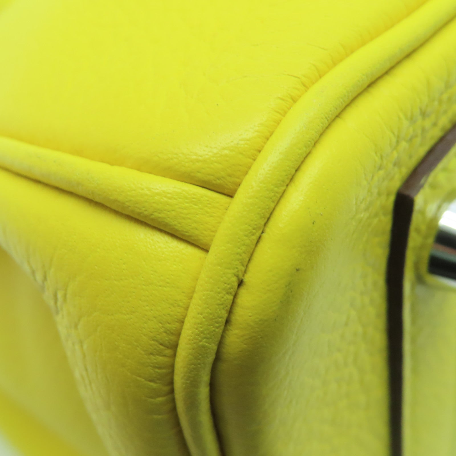 HERMES 【激减优惠】Novillo皮革Birkin 30银扣手挽袋Jaune de Naples黄色