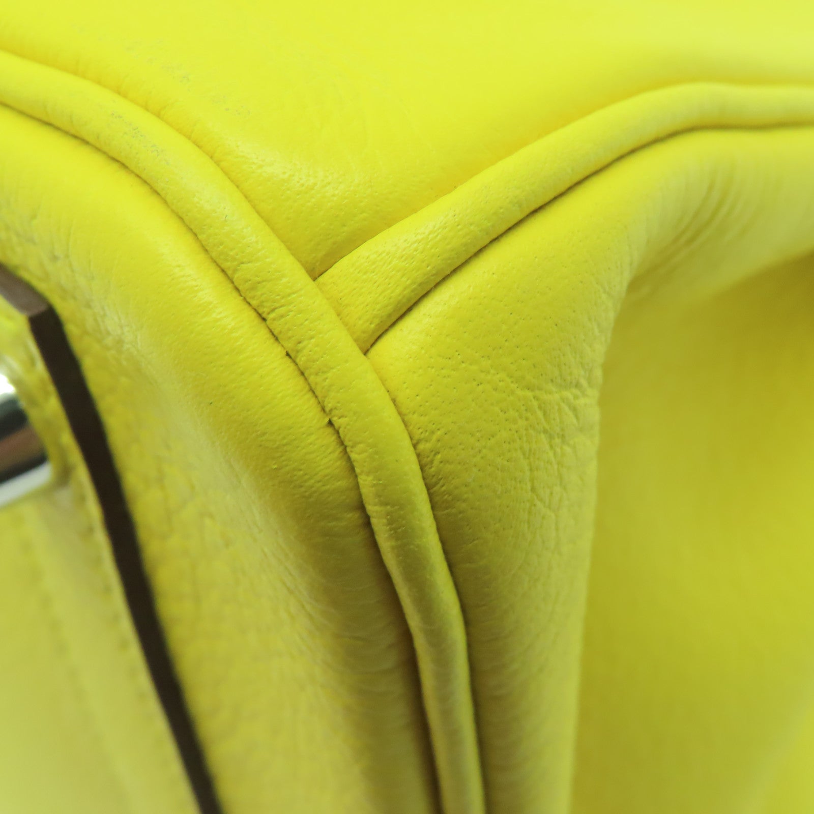 HERMES 【激减优惠】Novillo皮革Birkin 30银扣手挽袋Jaune de Naples黄色