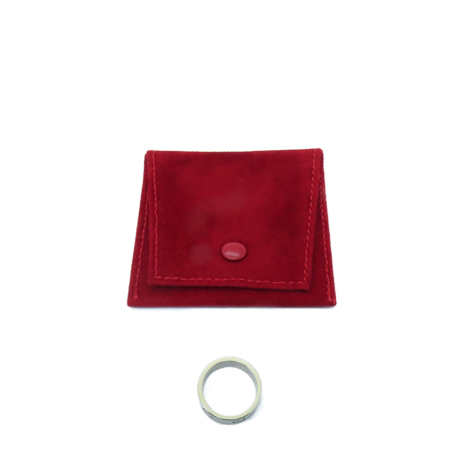 CARTIER 18K白金Love Ring戒指Cartier#52/US#6