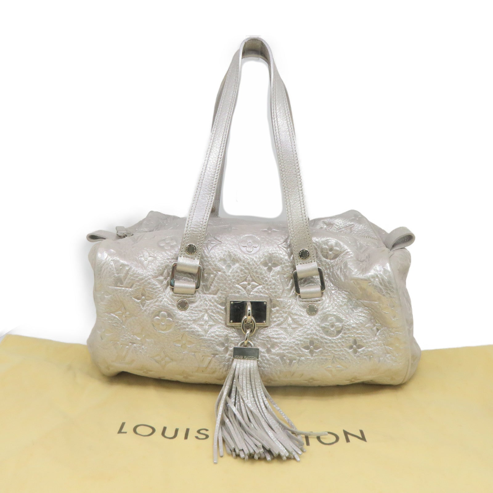 LOUIS VUITTON Monogram Shimmer Comet Boston Bag silver buckle Boston bag silver