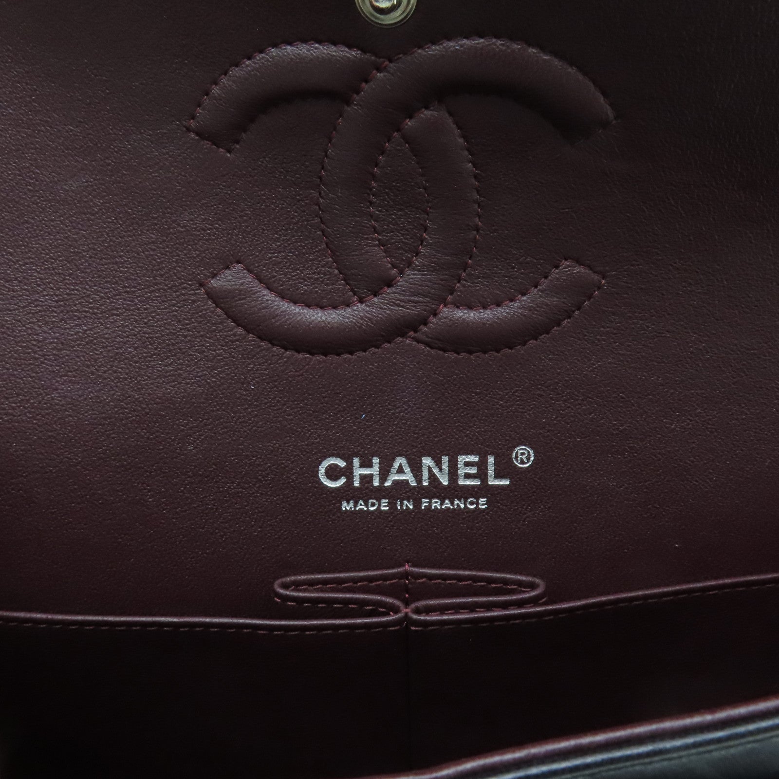 CHANEL 菱格羊皮皮革Chain Shoulder銀扣手挽肩背兩用袋黑色