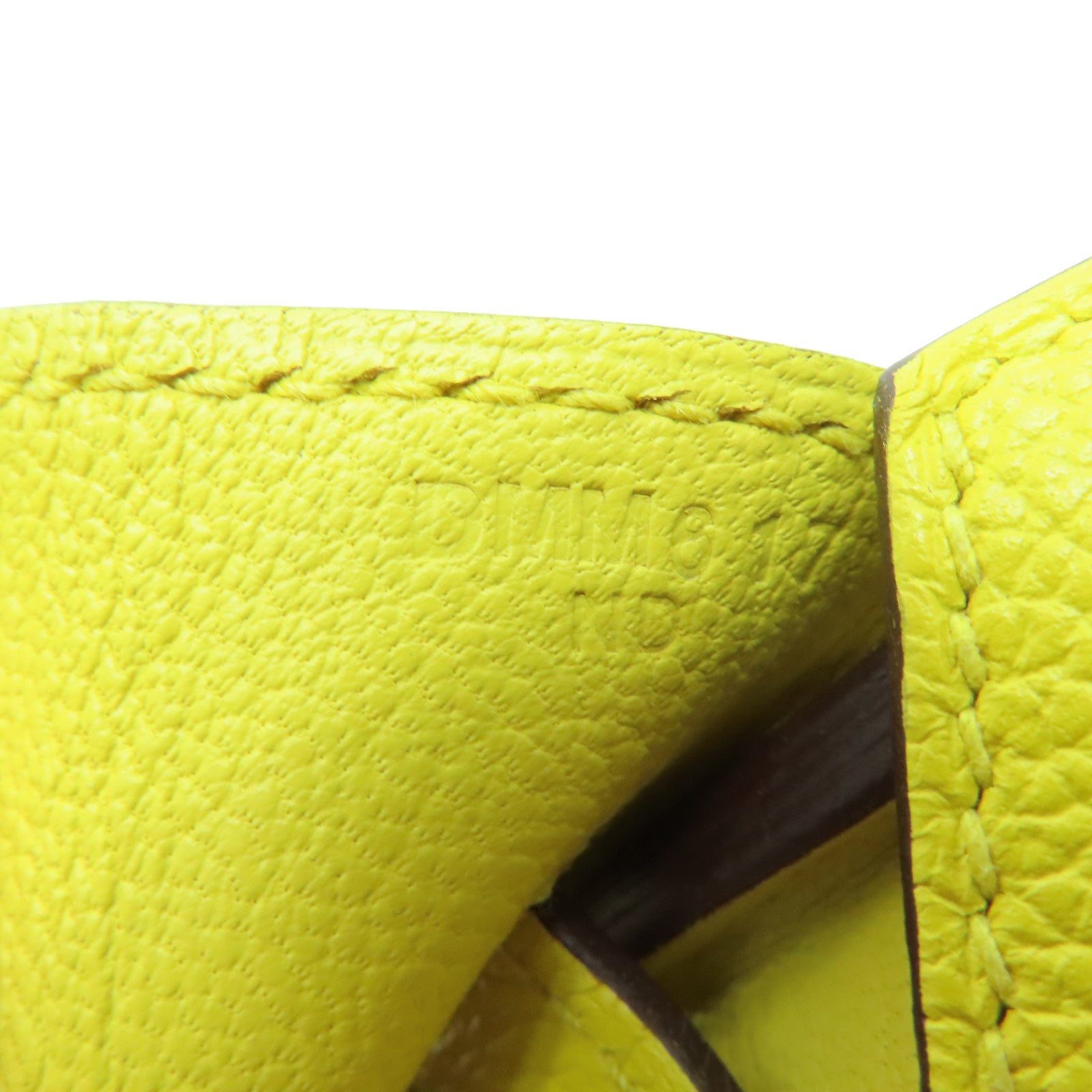 HERMES 【激减优惠】Novillo皮革Birkin 30银扣手挽袋Jaune de Naples黄色
