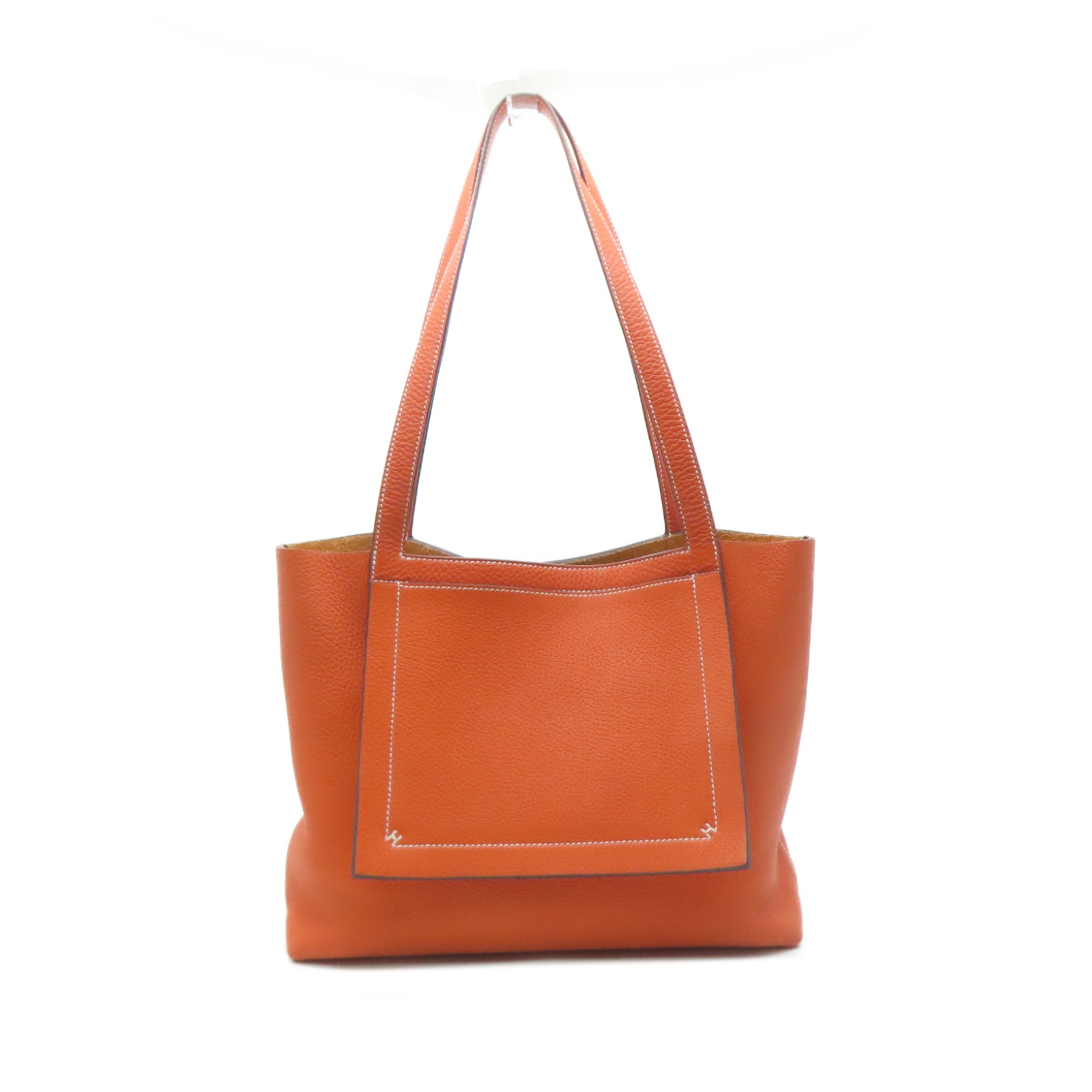 HERMES Clemence皮革Cabasellier 31肩背袋橙色