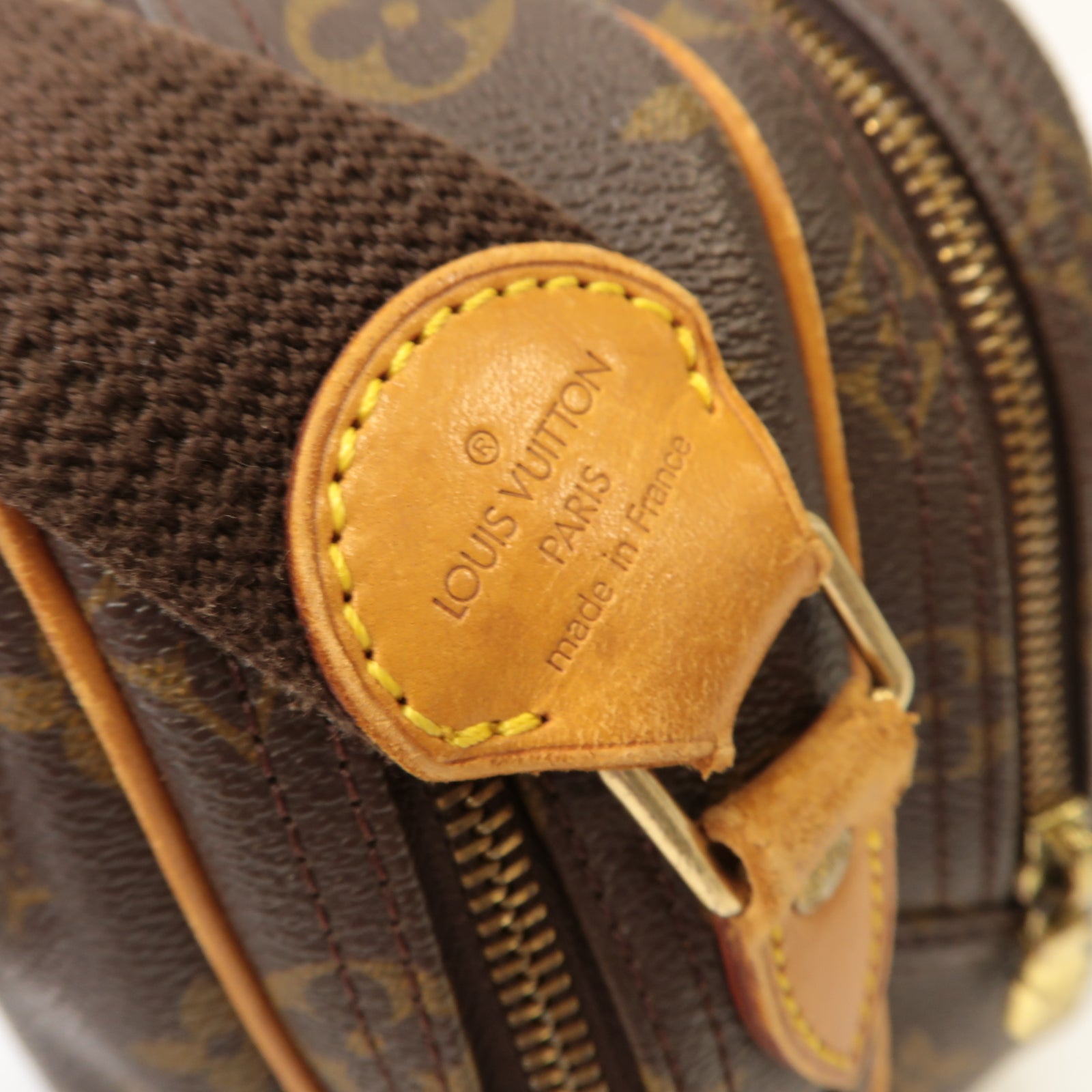 LOUIS VUITTON Monogram Reporter PM金扣肩背袋啡色