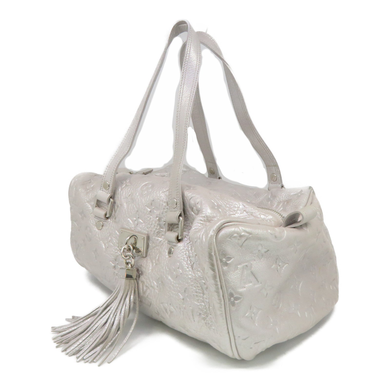 LOUIS VUITTON Monogram Shimmer Comet Boston Bag silver buckle Boston bag silver