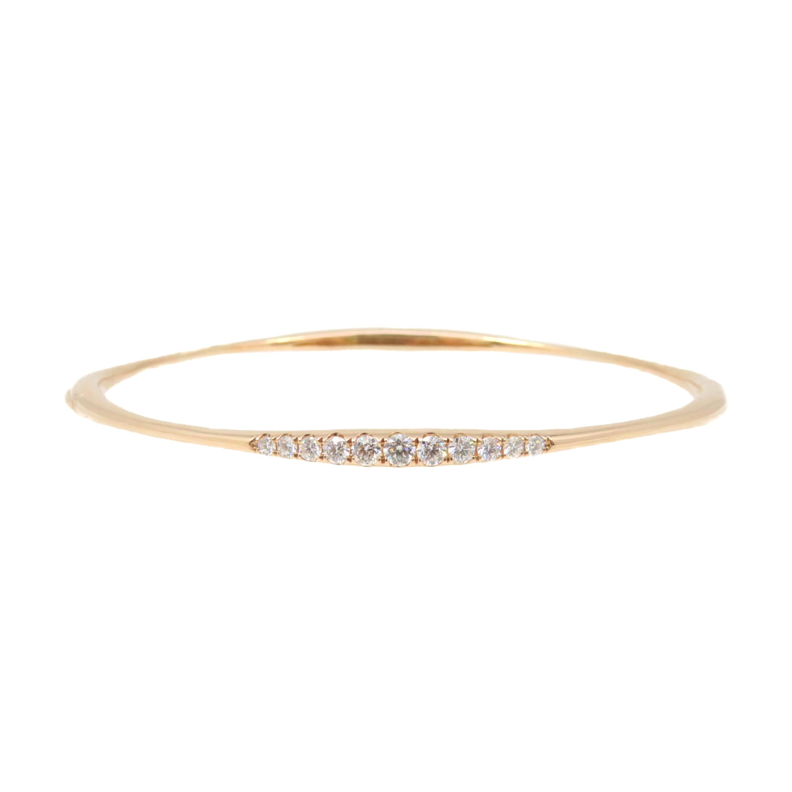 JEWELRY 【激減優惠】18K玫瑰金/鑽石Bangle手鏈金色