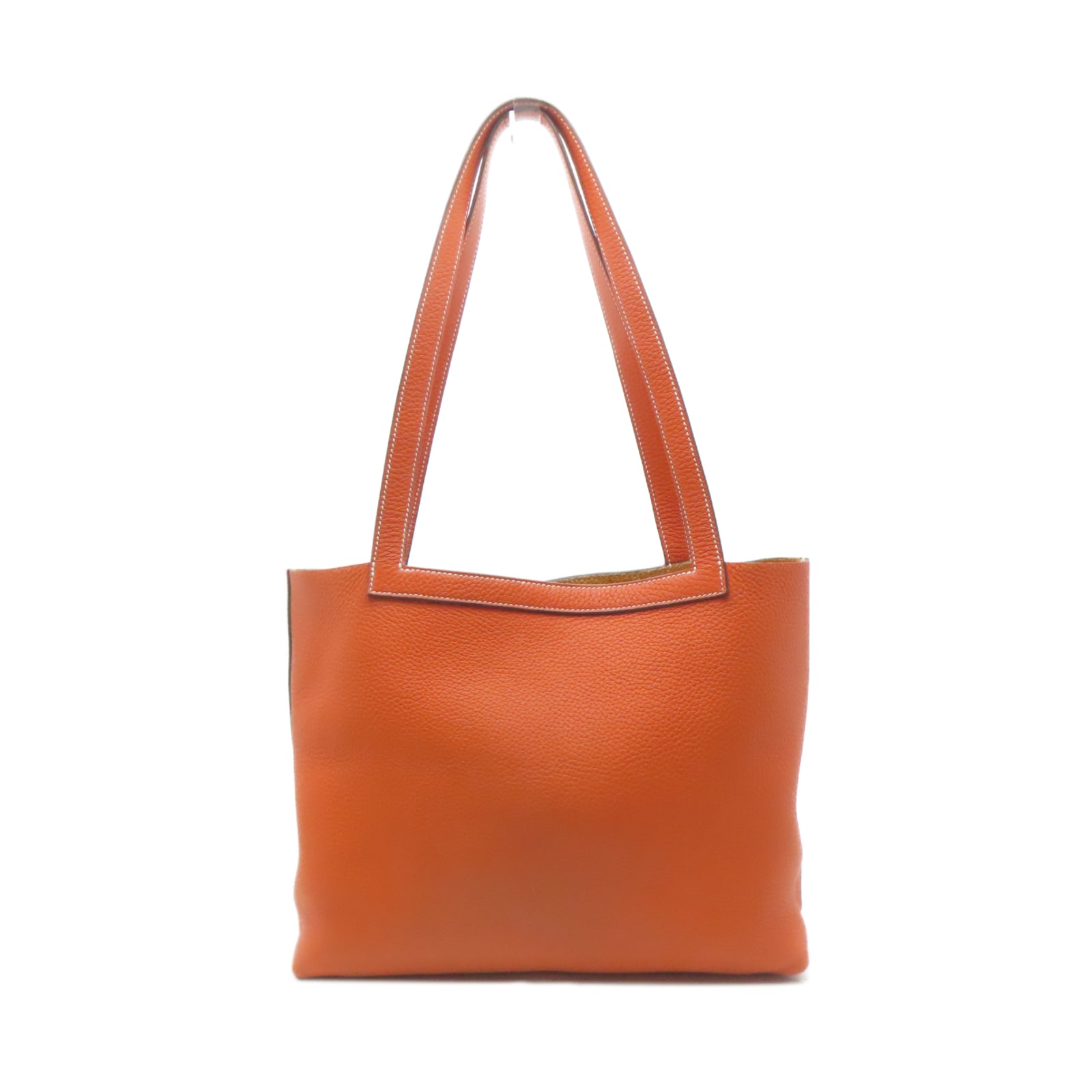 HERMES Clemence皮革Cabasellier 31肩背袋橙色