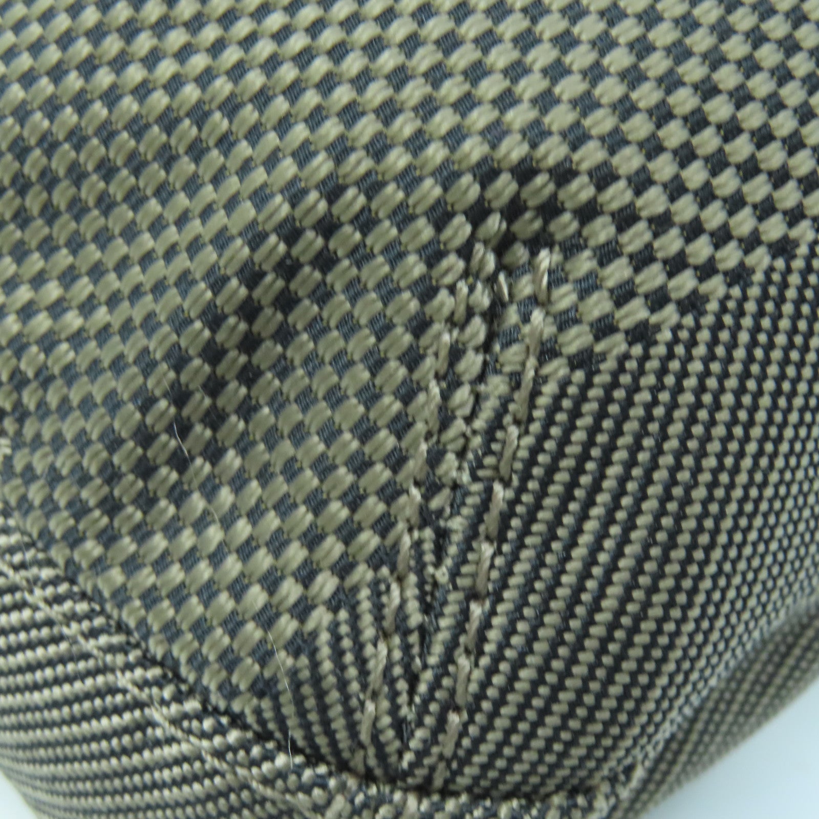 LOUIS VUITTON Damier Geant Arche Waist Bag silver buckle belt bag brown