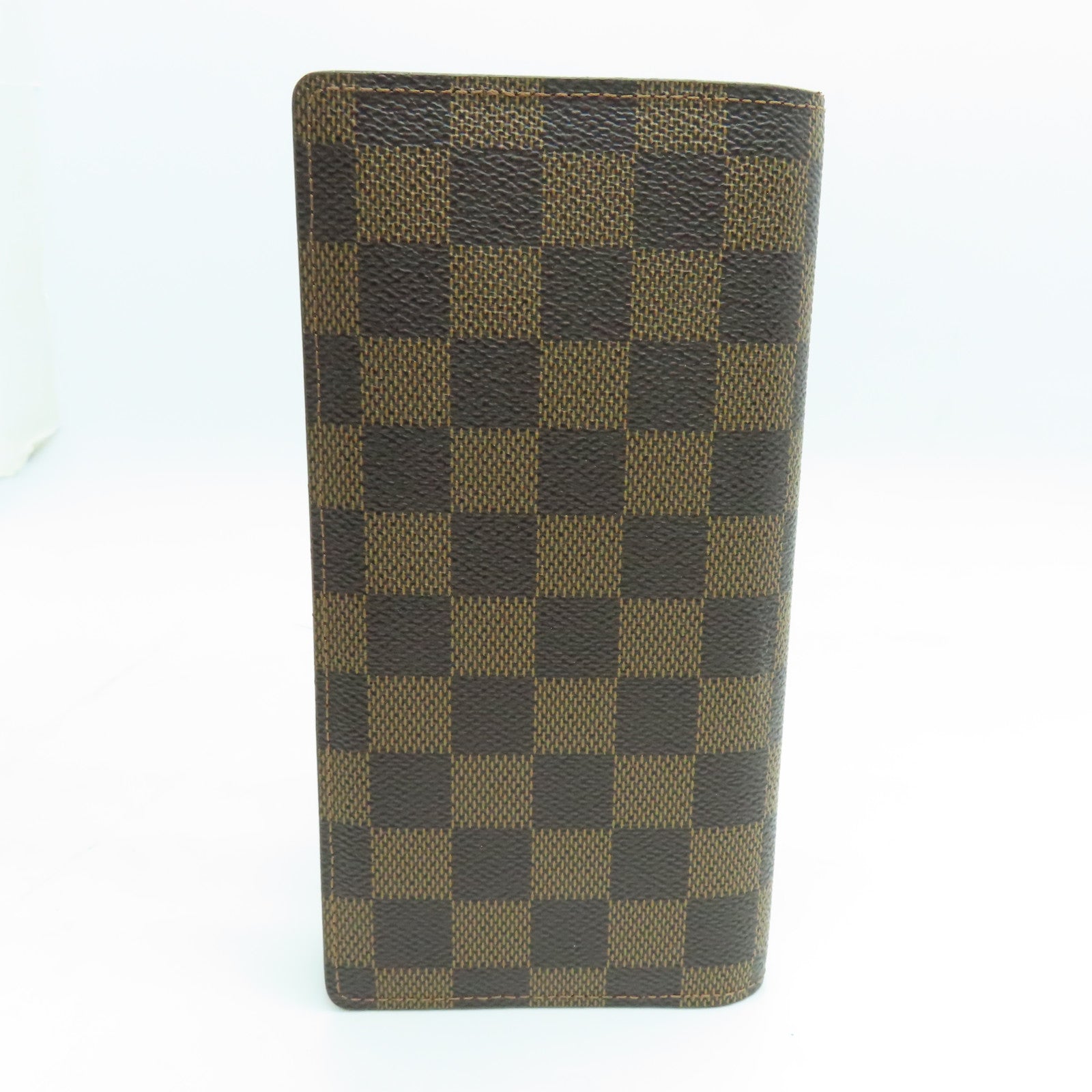 LOUIS VUITTON Damier Brazza Wallet金扣長錢包啡色