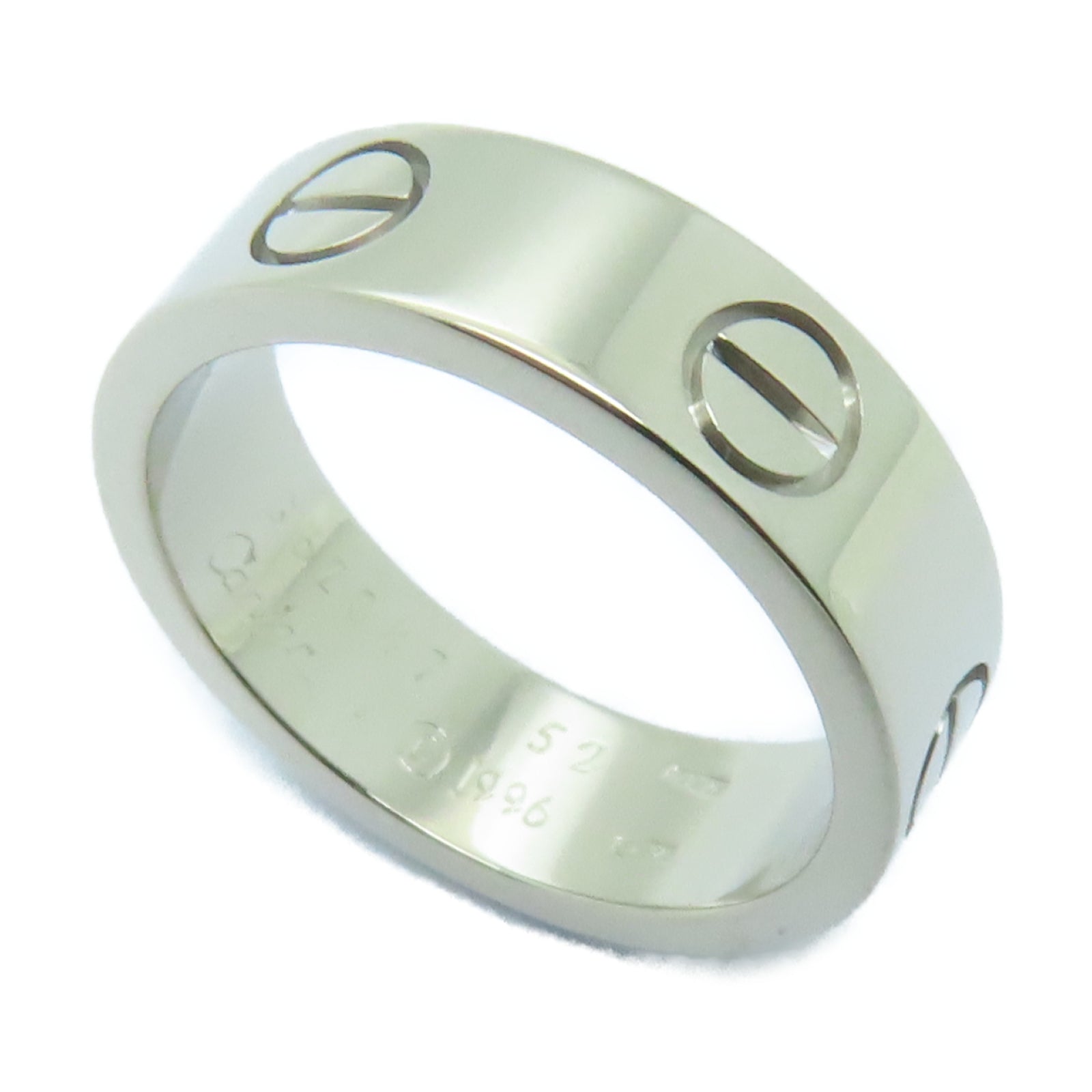 CARTIER 18K白金Love Ring戒指Cartier#52/US#6