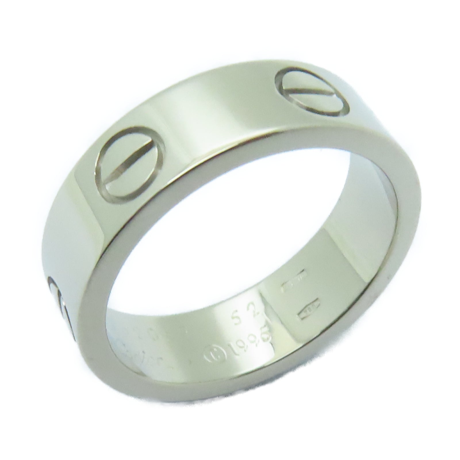 CARTIER 18K白金Love Ring戒指Cartier#52/US#6