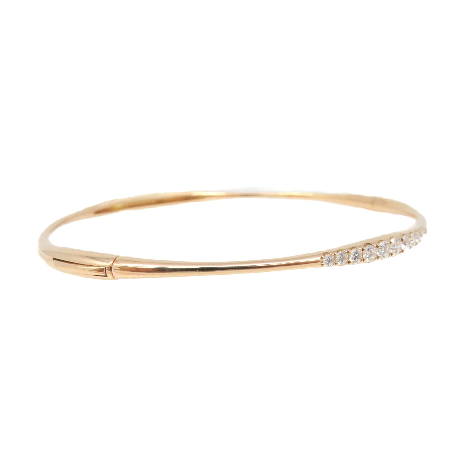 JEWELRY 【激減優惠】18K玫瑰金/鑽石Bangle手鏈金色