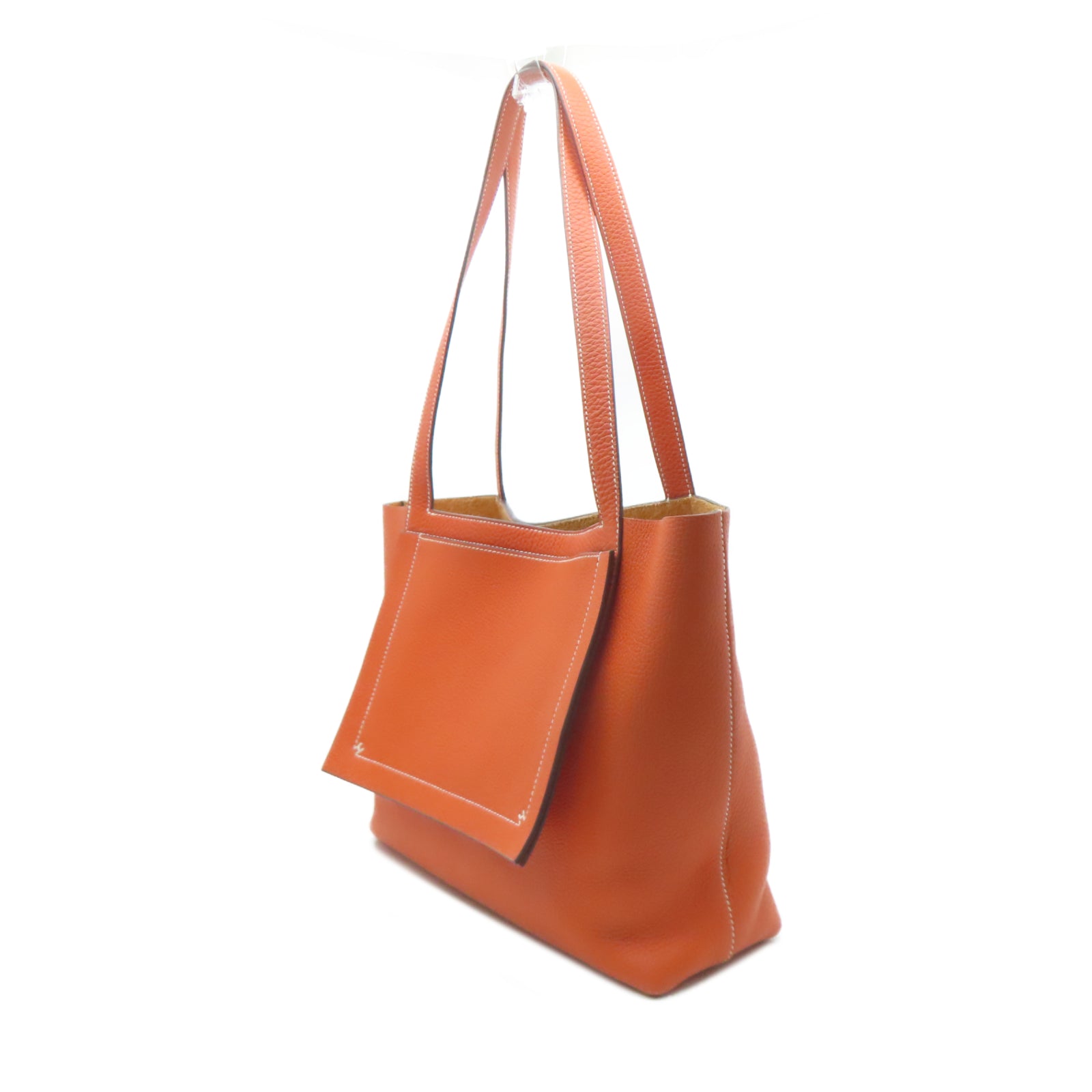 HERMES Clemence皮革Cabasellier 31肩背袋橙色
