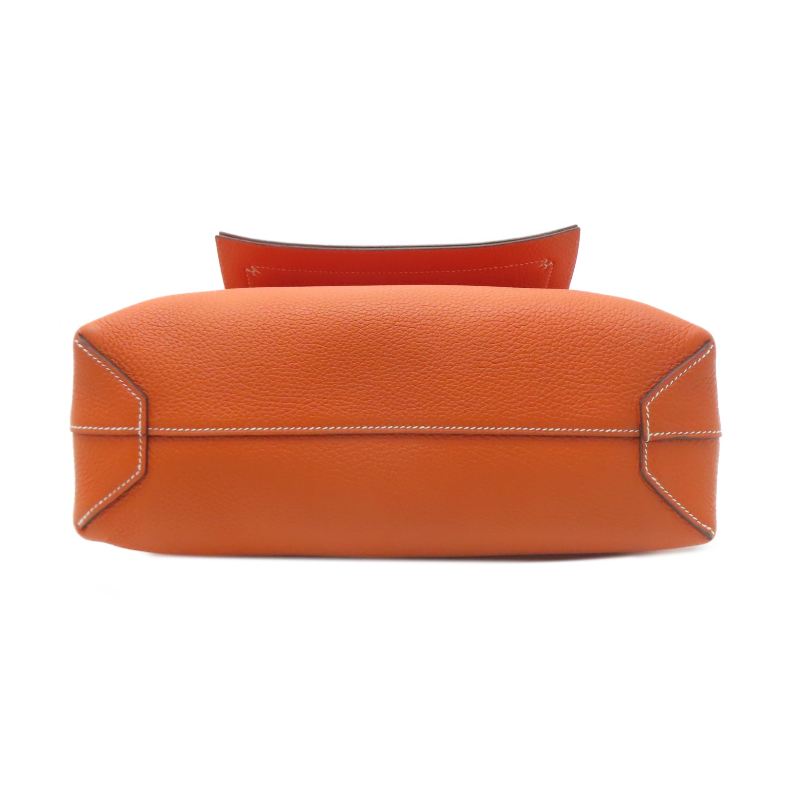 HERMES Clemence皮革Cabasellier 31肩背袋橙色