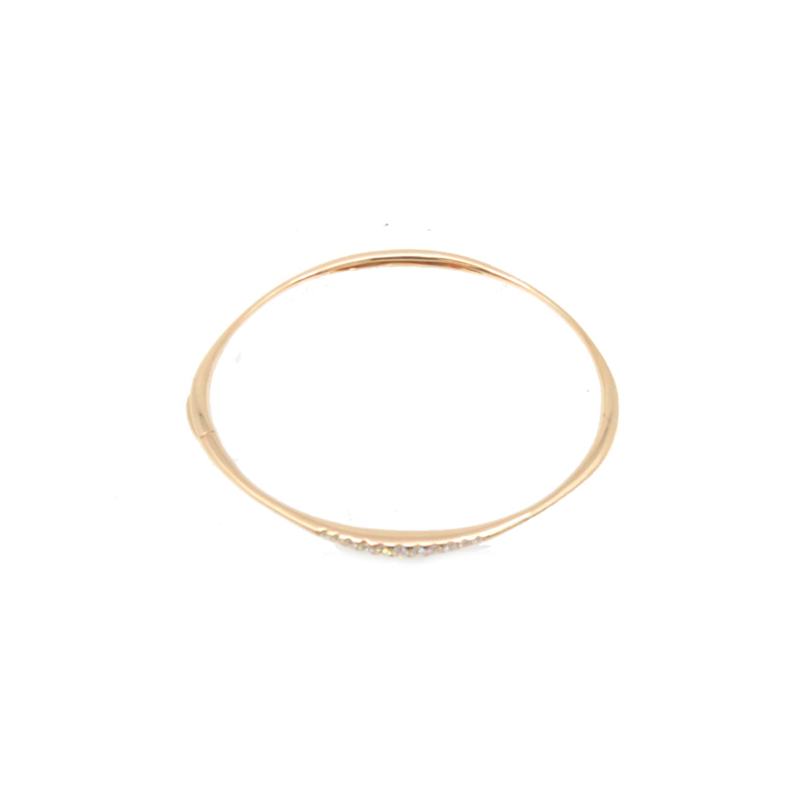 JEWELRY 【激減優惠】18K玫瑰金/鑽石Bangle手鏈金色