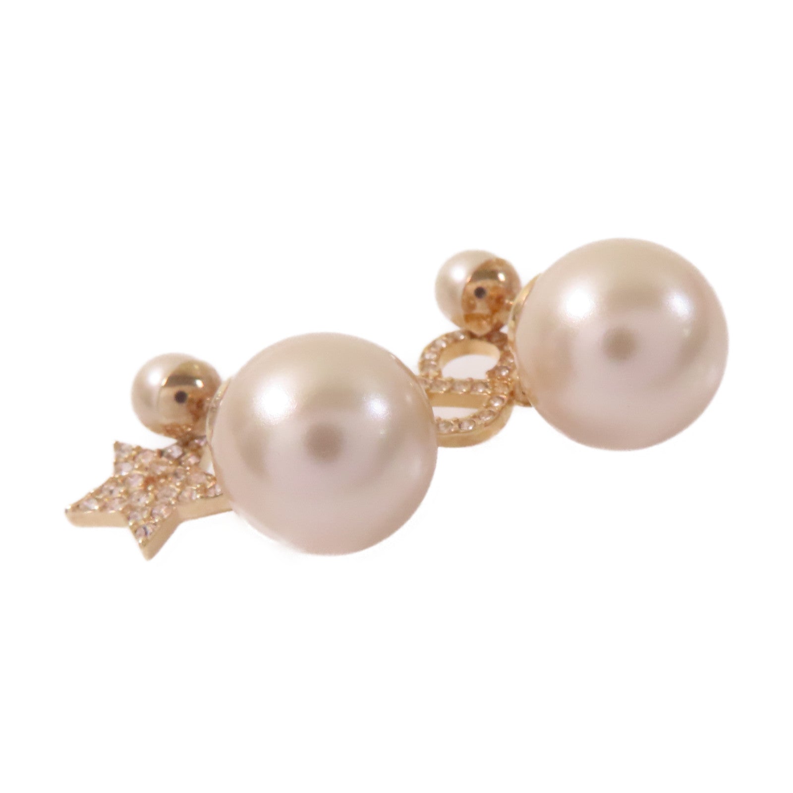 Dior 仿珍珠Earrings耳環粉紅色/玫瑰金色
