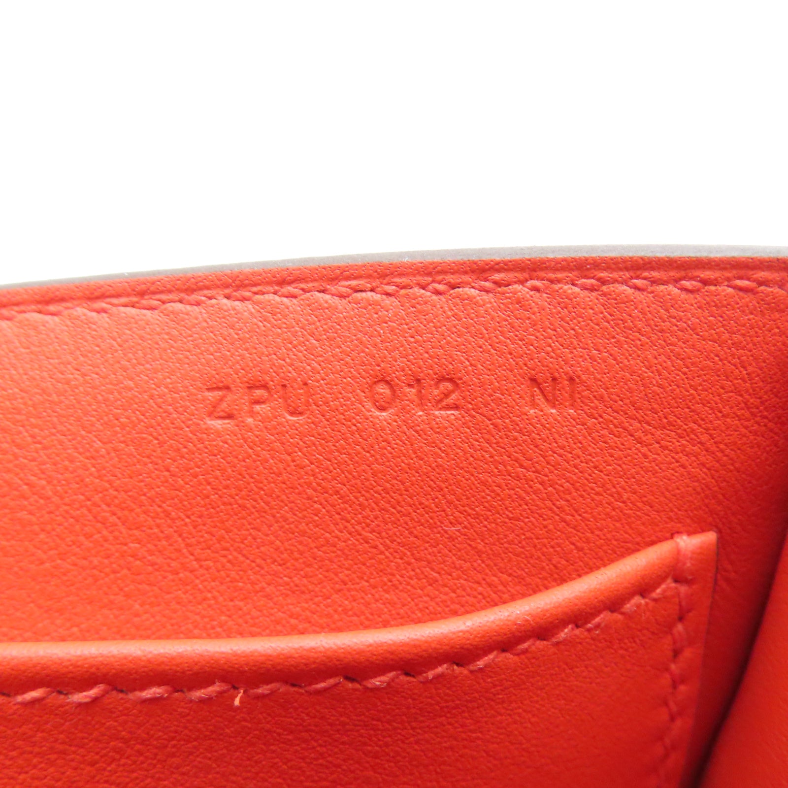 HERMES Mysore Goat Leather Geta Silver Buckle Shoulder Bag Fire Orange
