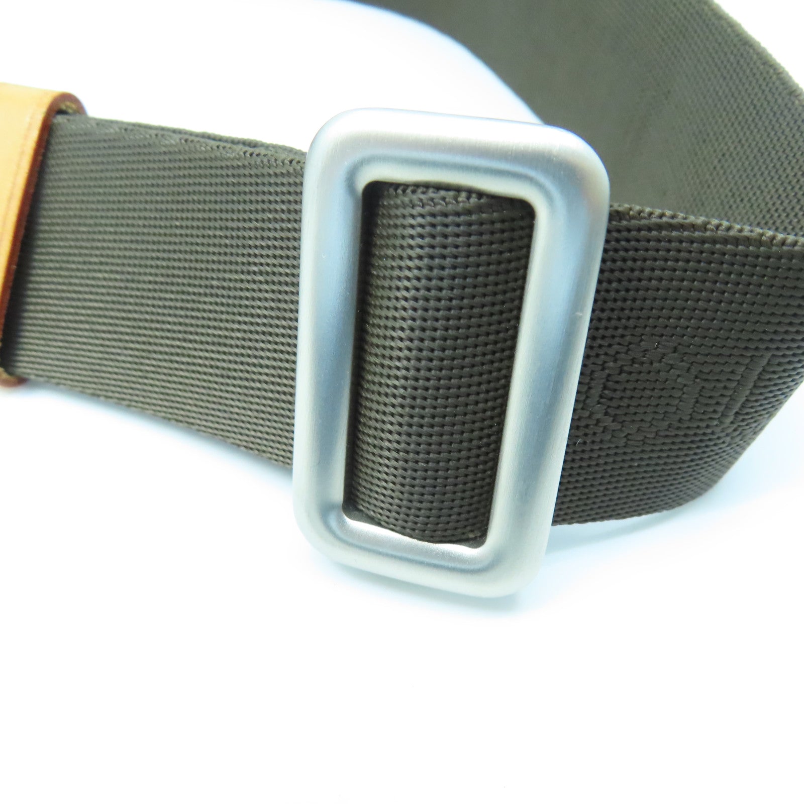 LOUIS VUITTON Damier Geant Arche Waist Bag silver buckle belt bag brown