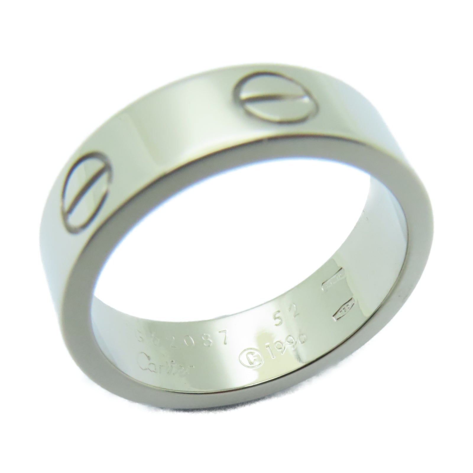 CARTIER 18K白金Love Ring戒指Cartier#52/US#6