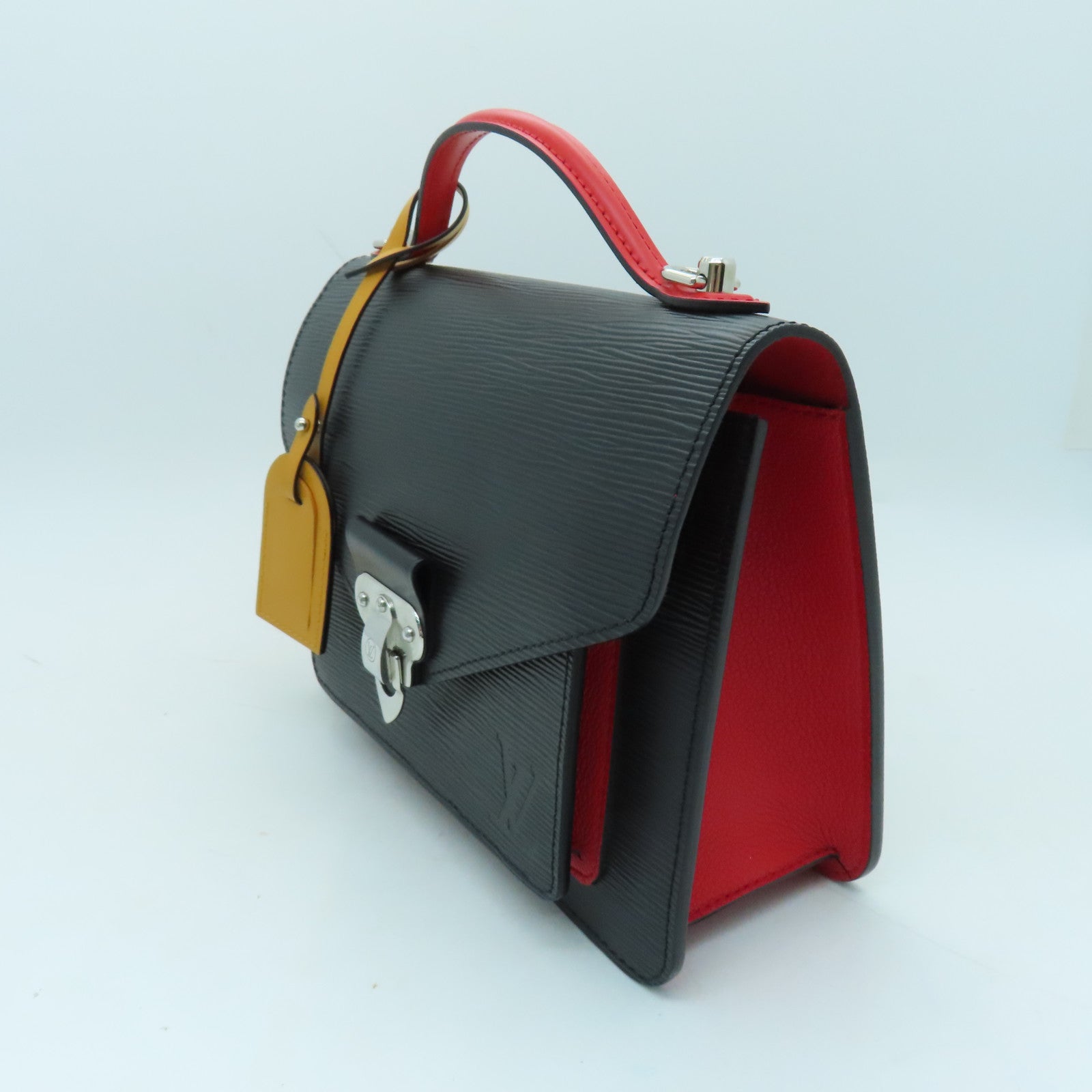 LOUIS VUITTON Epi Neo Monceau銀扣肩背袋黑色紅色