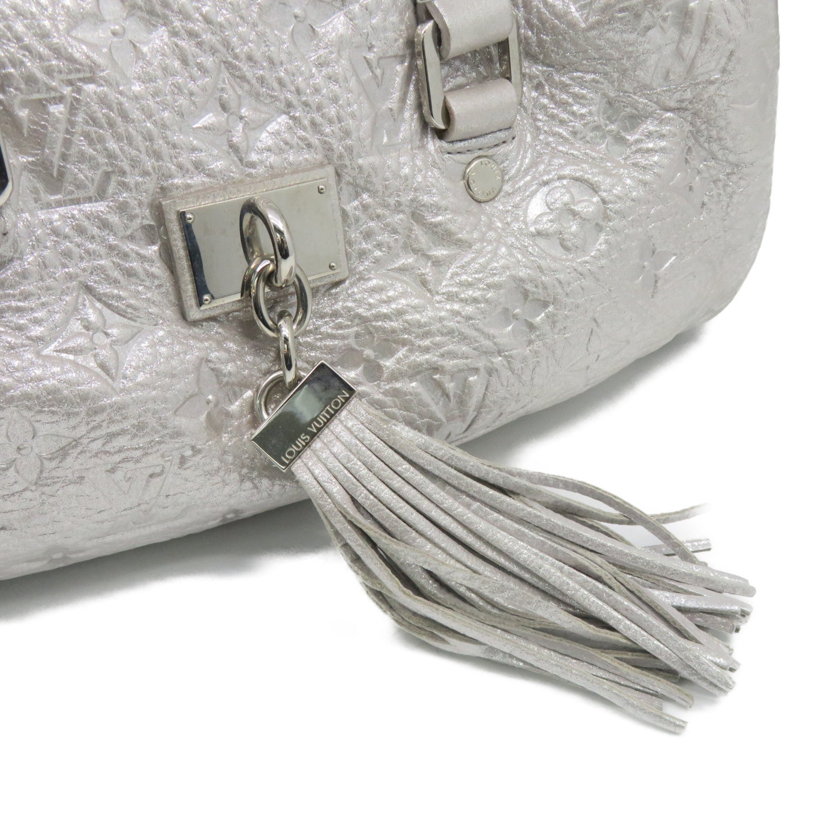 LOUIS VUITTON Monogram Shimmer Comet Boston Bag silver buckle Boston bag silver