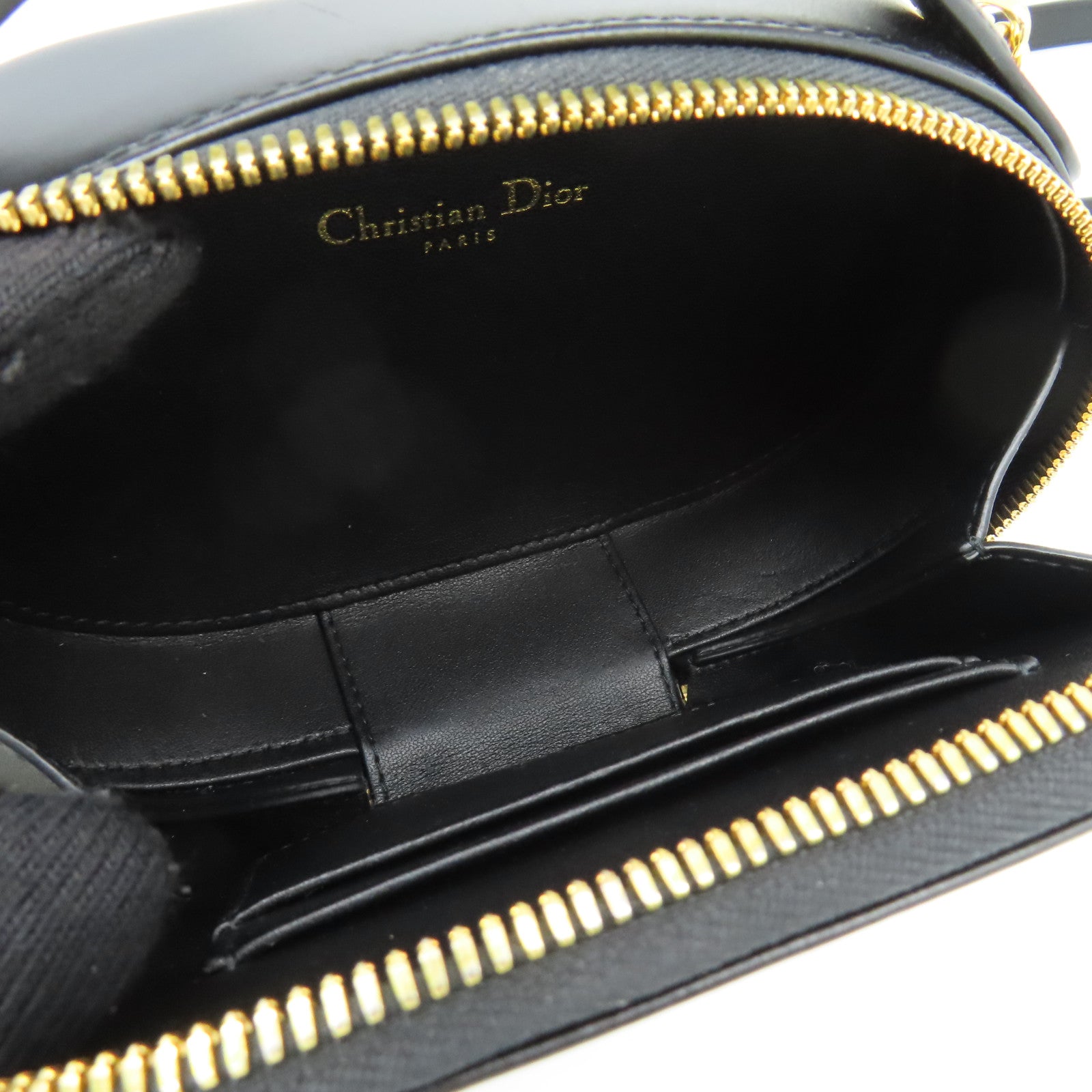 Dior 牛皮皮革CD Signature金扣手挽肩背兩用袋黑色