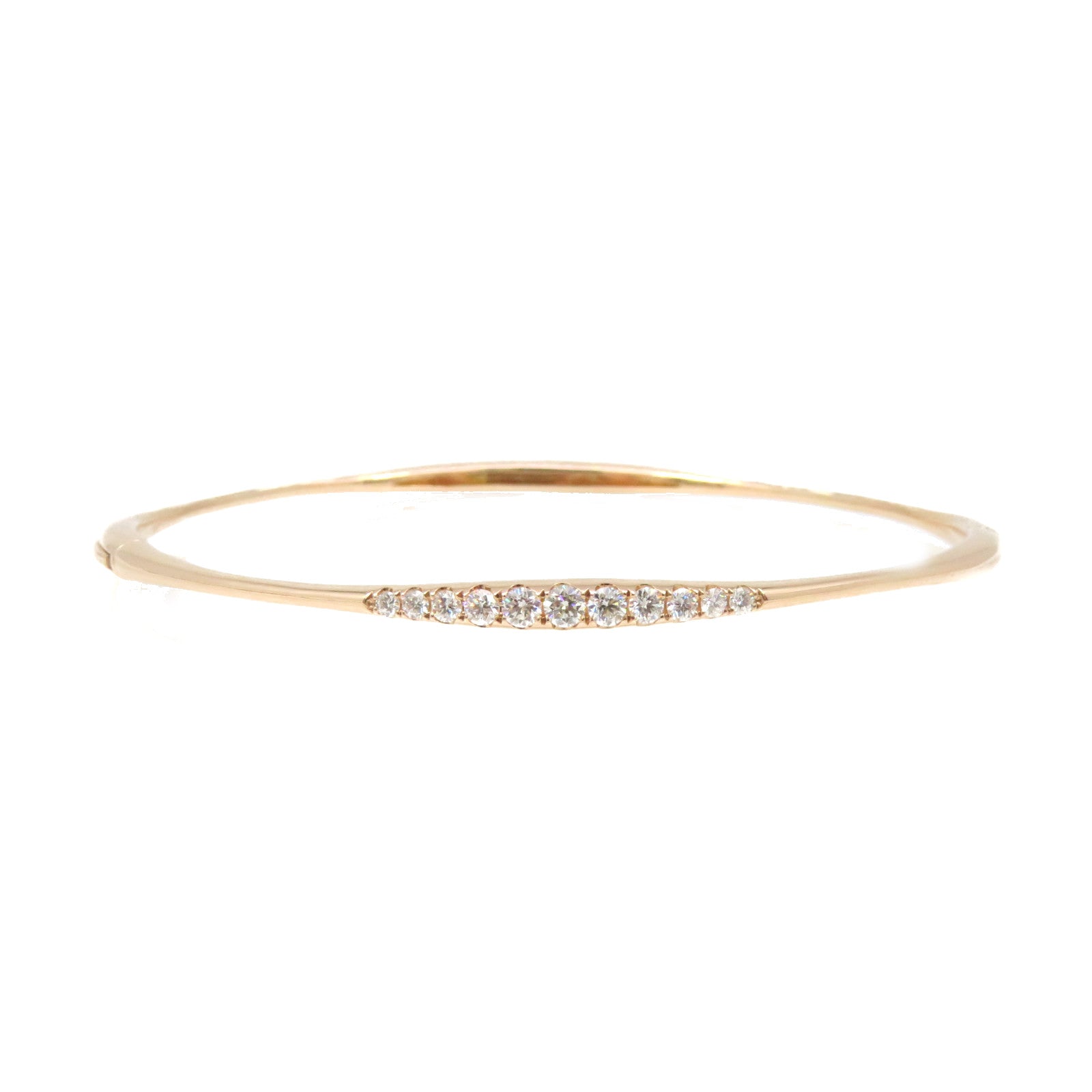 JEWELRY 【激減優惠】18K玫瑰金/鑽石Bangle手鏈金色