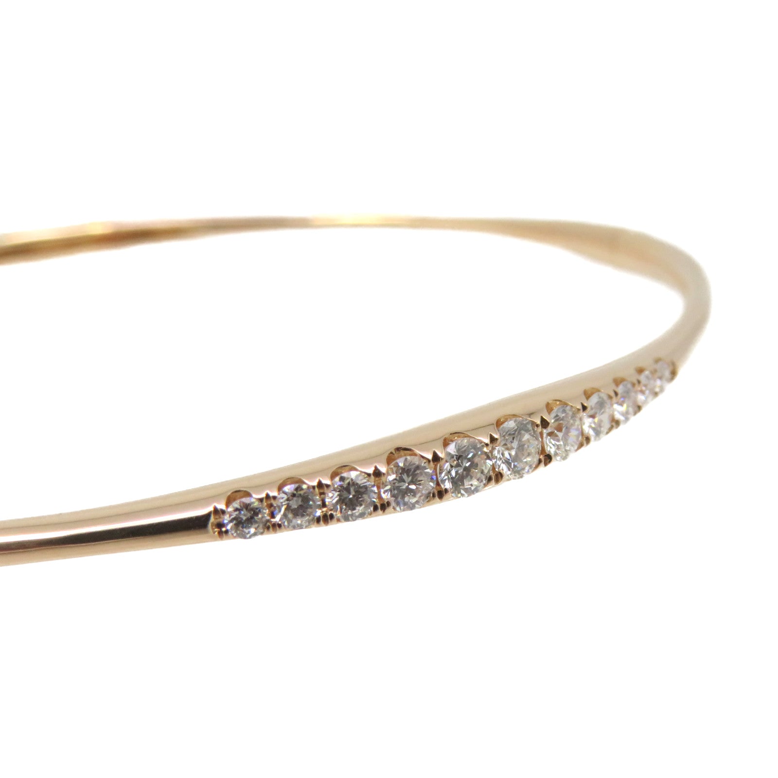 JEWELRY 【激減優惠】18K玫瑰金/鑽石Bangle手鏈金色