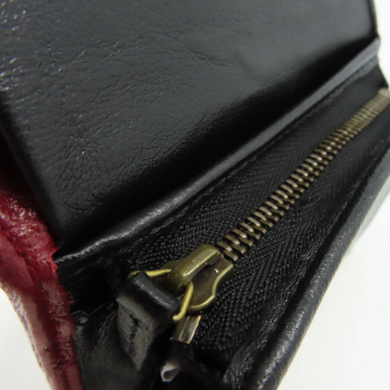 GUCCI 牛皮皮革GG Marmont Short Wallet短錢包黑色/紅色