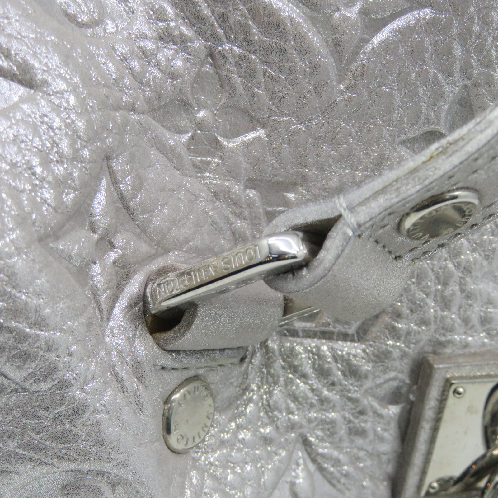 LOUIS VUITTON Monogram Shimmer Comet Boston Bag silver buckle Boston bag silver
