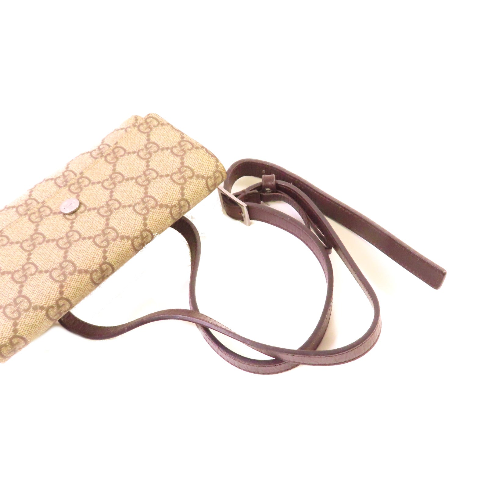 GUCCI 塗層帆布Waist Bag腰包啡色