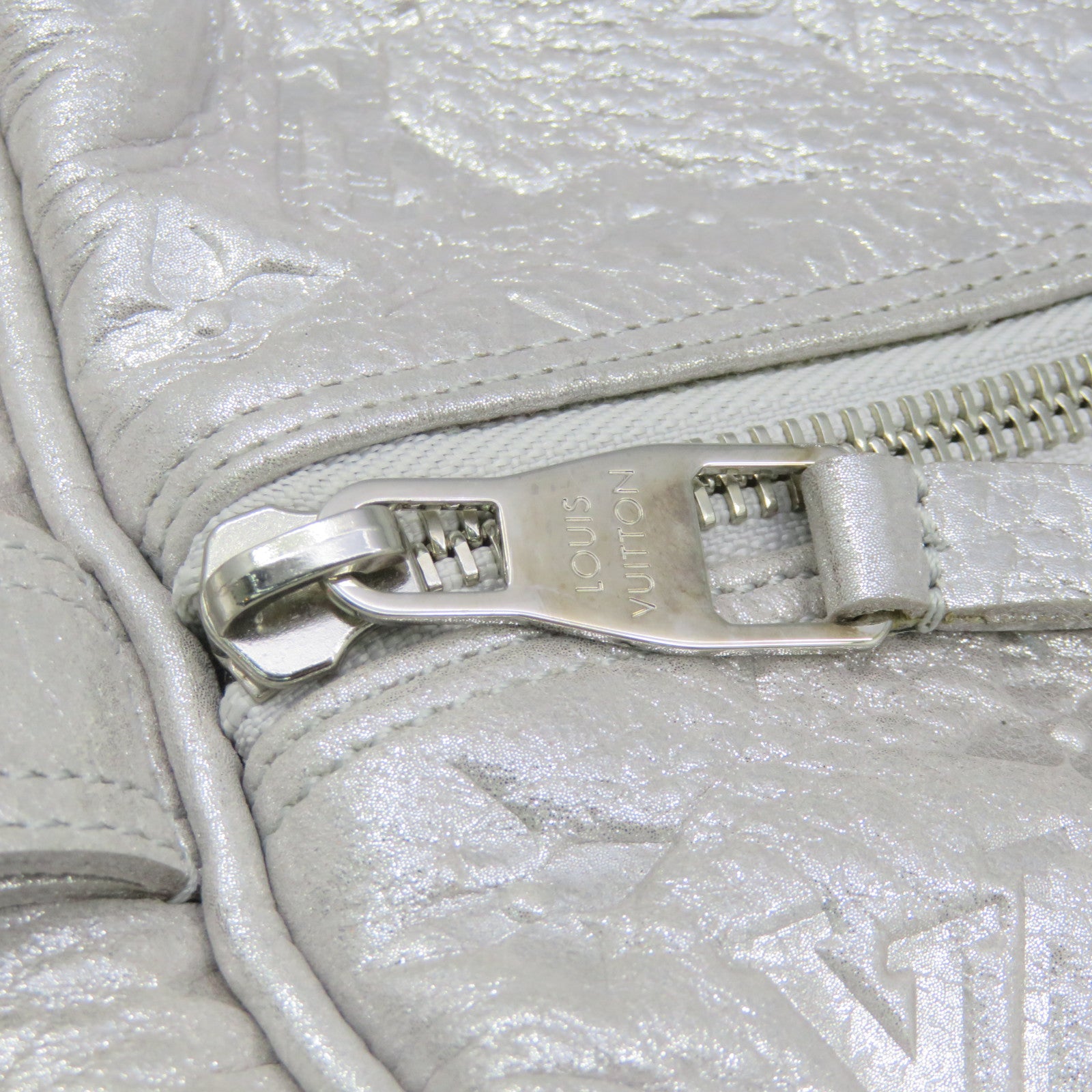 LOUIS VUITTON Monogram Shimmer Comet Boston Bag silver buckle Boston bag silver
