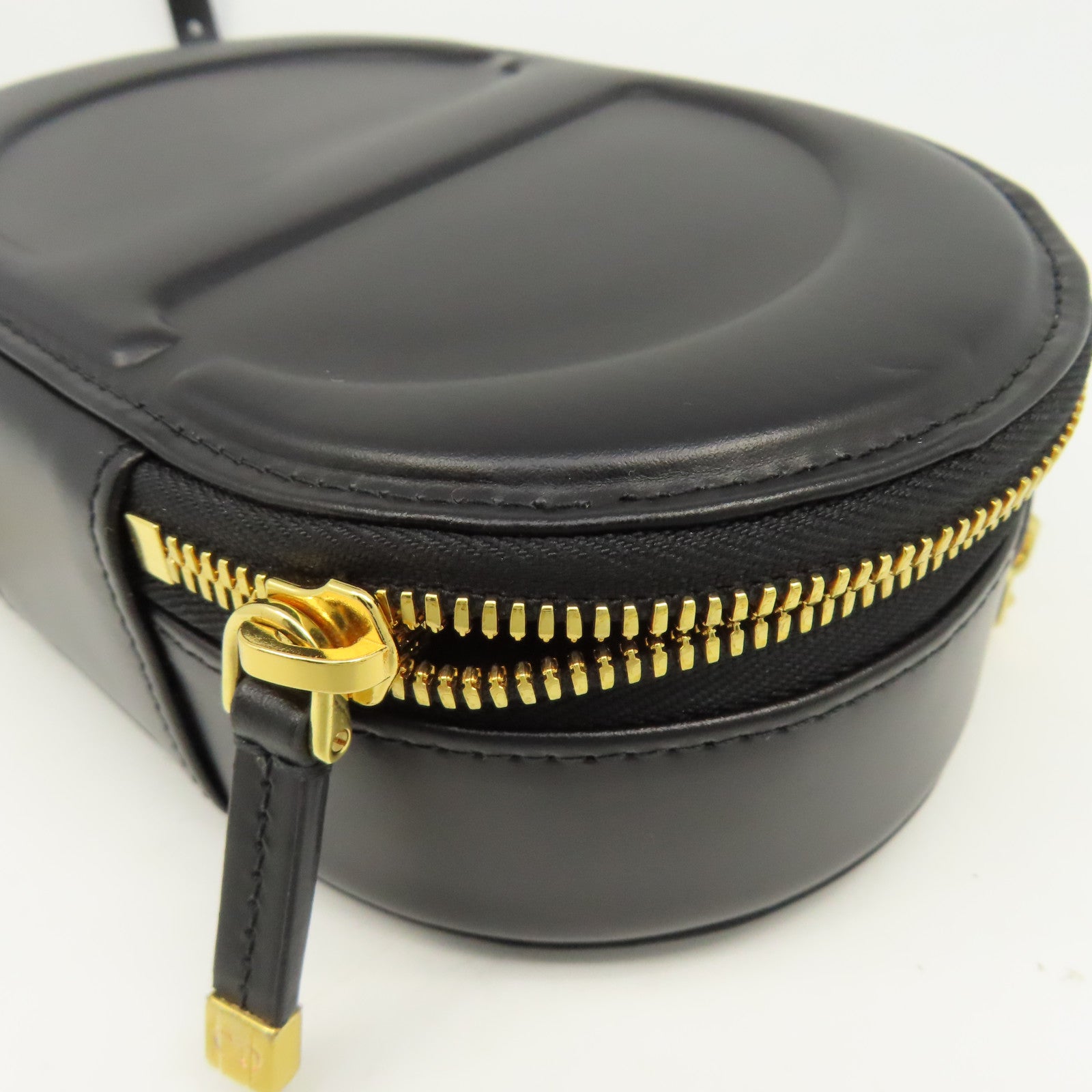 Dior 牛皮皮革CD Signature金扣手挽肩背兩用袋黑色