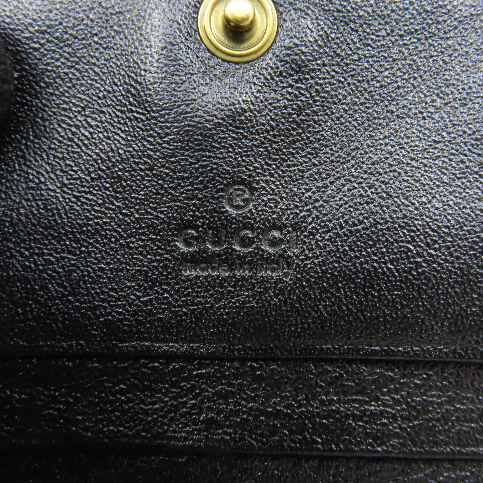 GUCCI 牛皮皮革GG Marmont Short Wallet短錢包黑色/紅色
