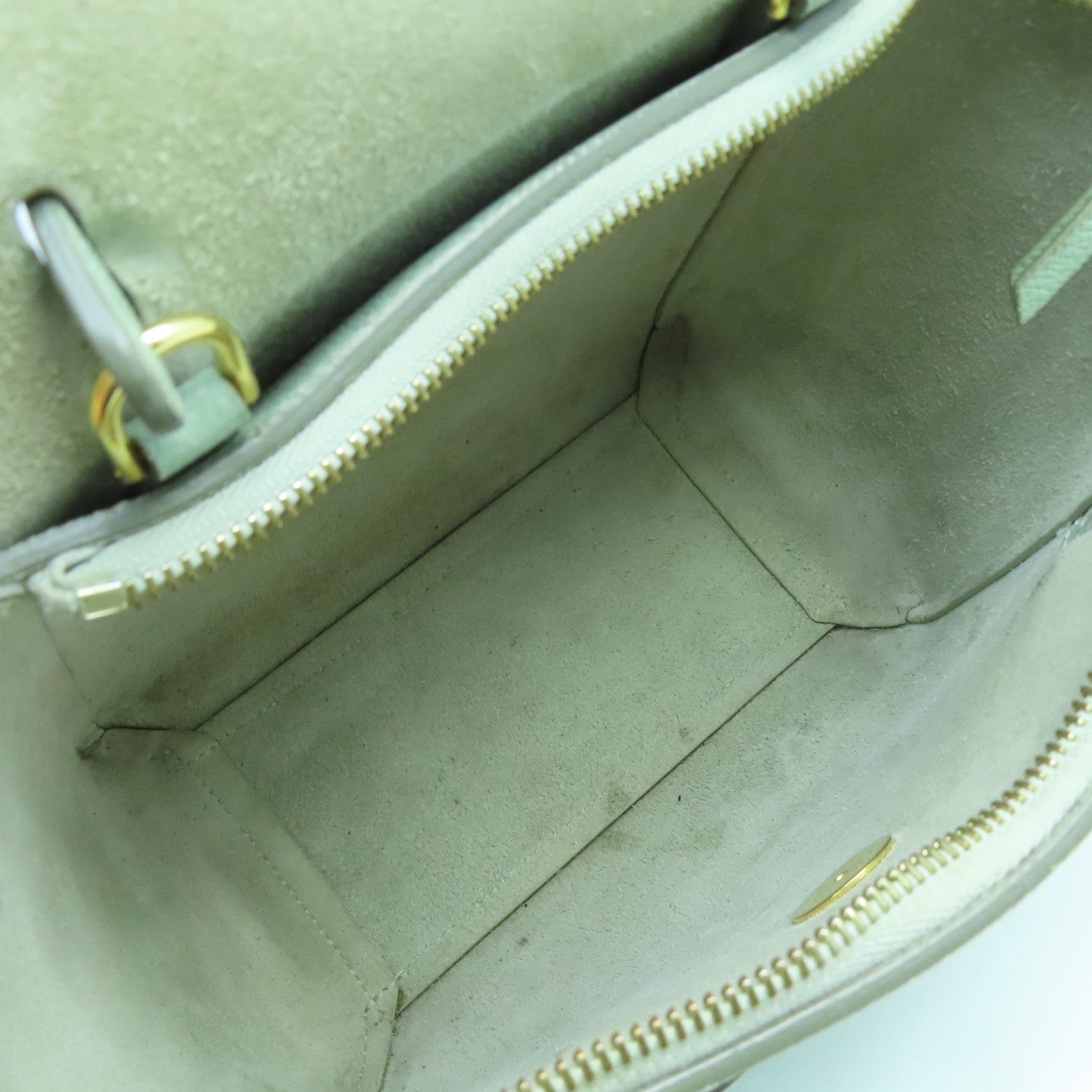 CELINE 牛皮皮革Nano Belt Bag金扣手挽肩背兩用袋綠色