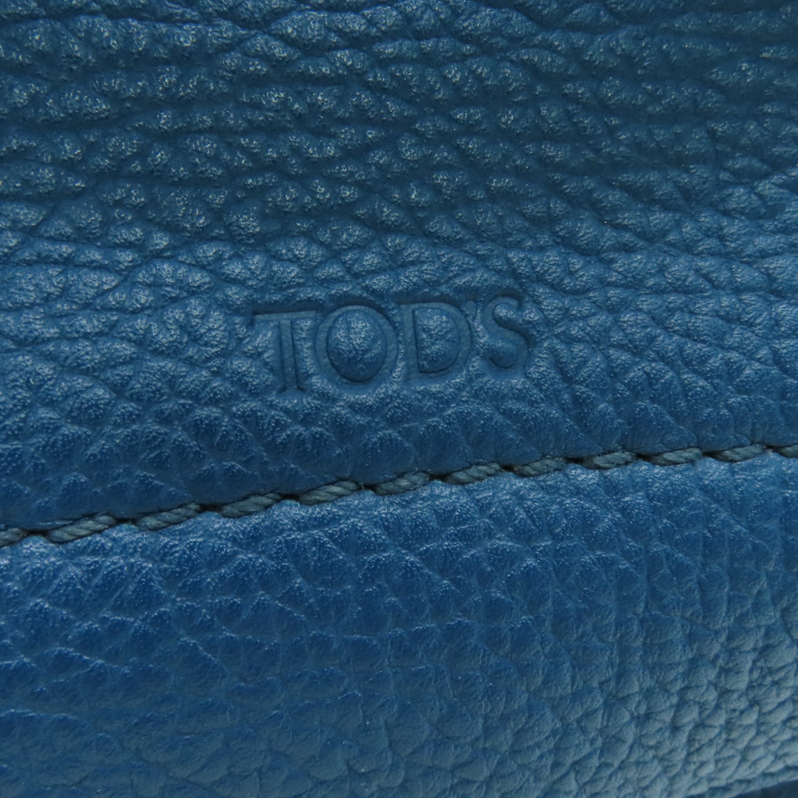 TOD'S 牛皮皮革2Way Shoulder手挽肩背两用袋银扣蓝色