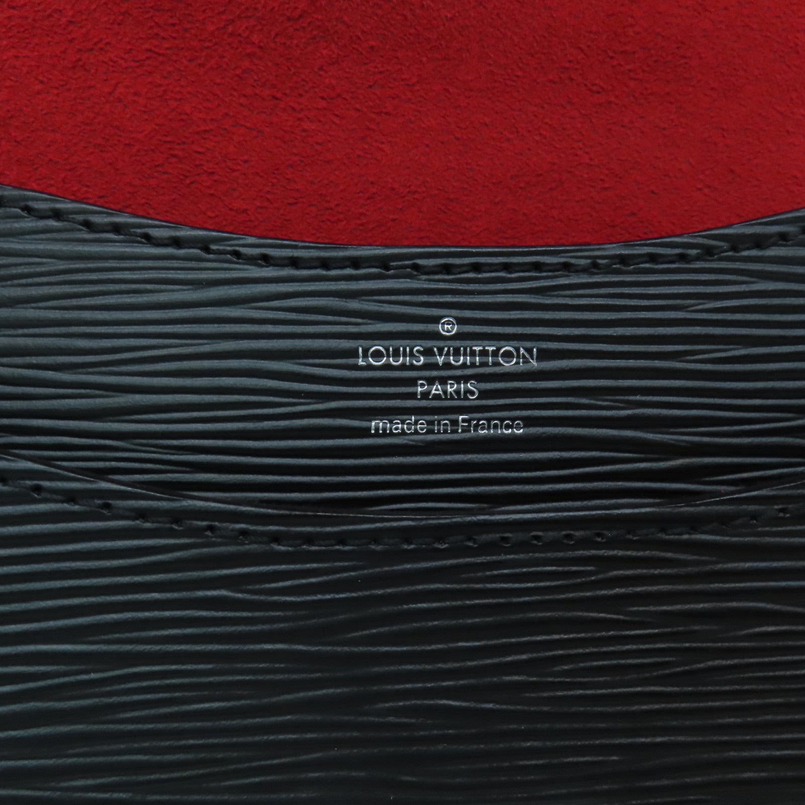 LOUIS VUITTON Epi Neo Monceau銀扣肩背袋黑色紅色