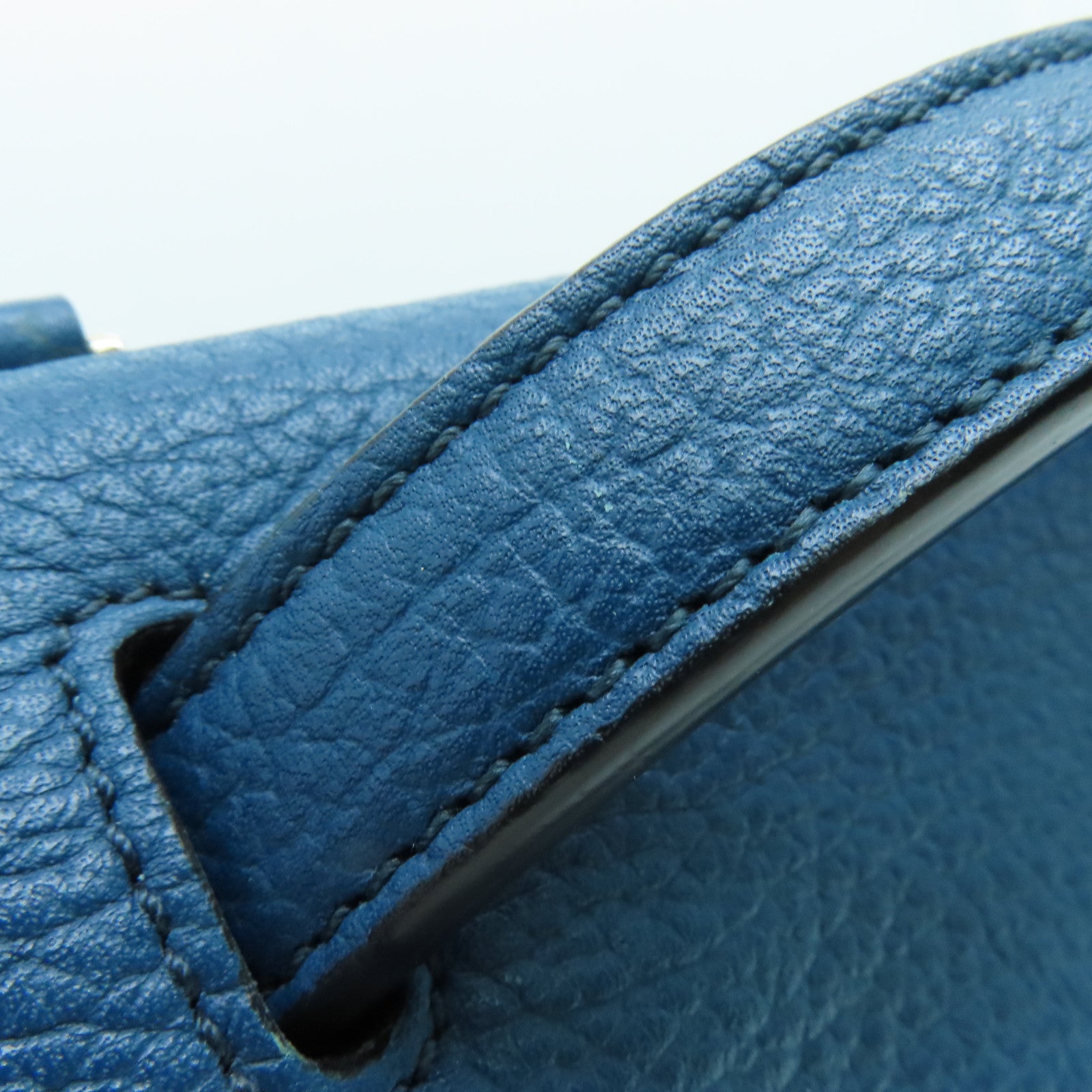 TOD'S 牛皮皮革2Way Shoulder手挽肩背两用袋银扣蓝色