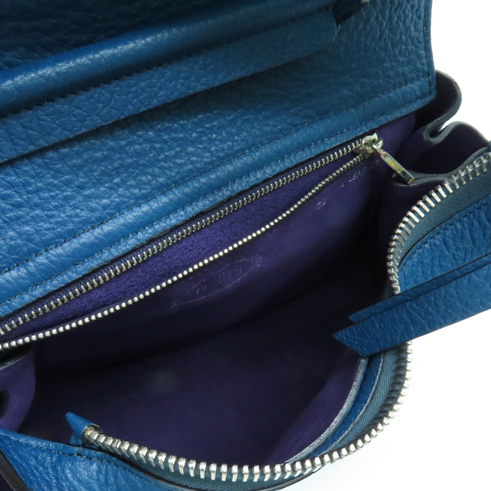 TOD'S 牛皮皮革2Way Shoulder手挽肩背两用袋银扣蓝色