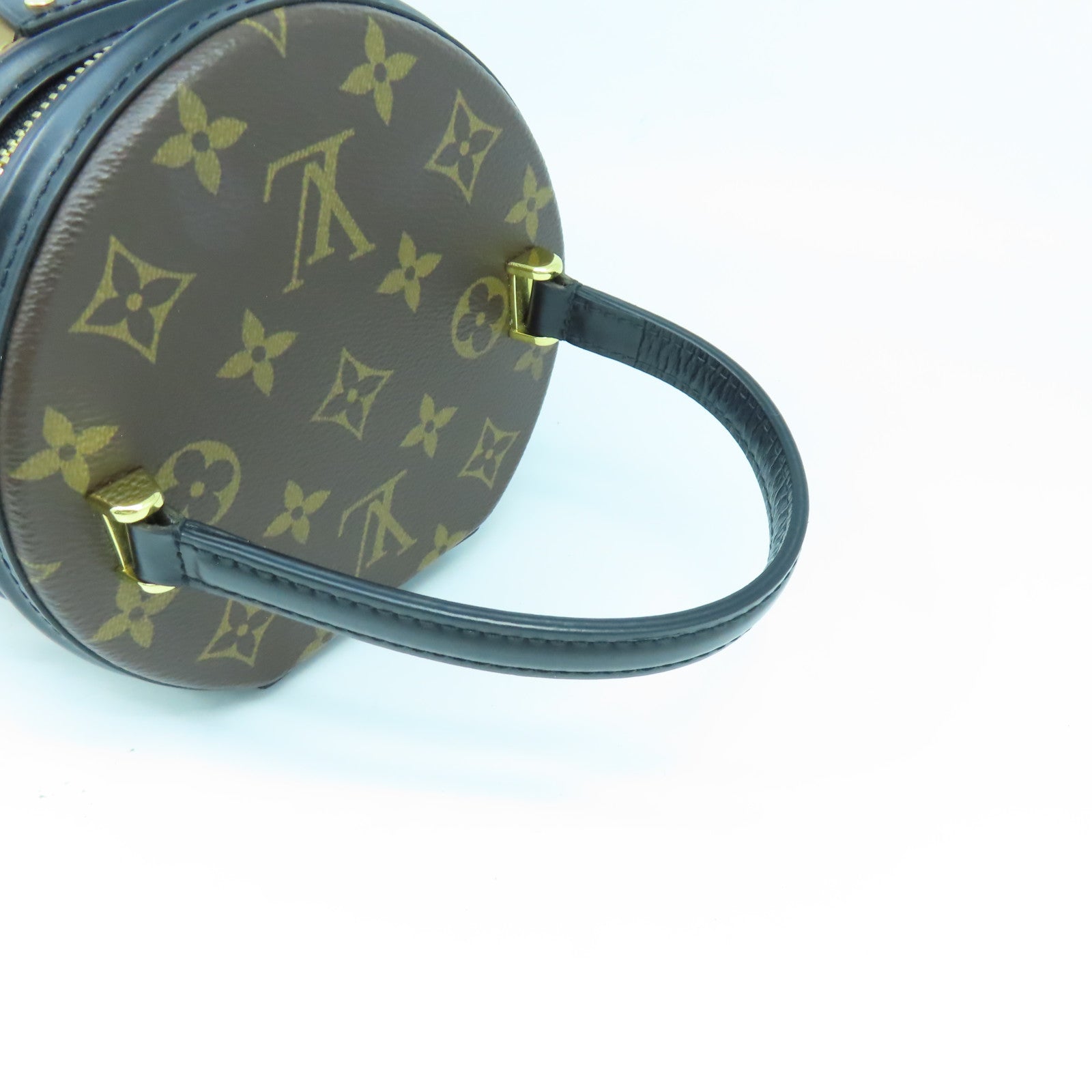 LOUIS VUITTON Monogram Cannes金扣手挽肩背兩用袋啡色/黑色