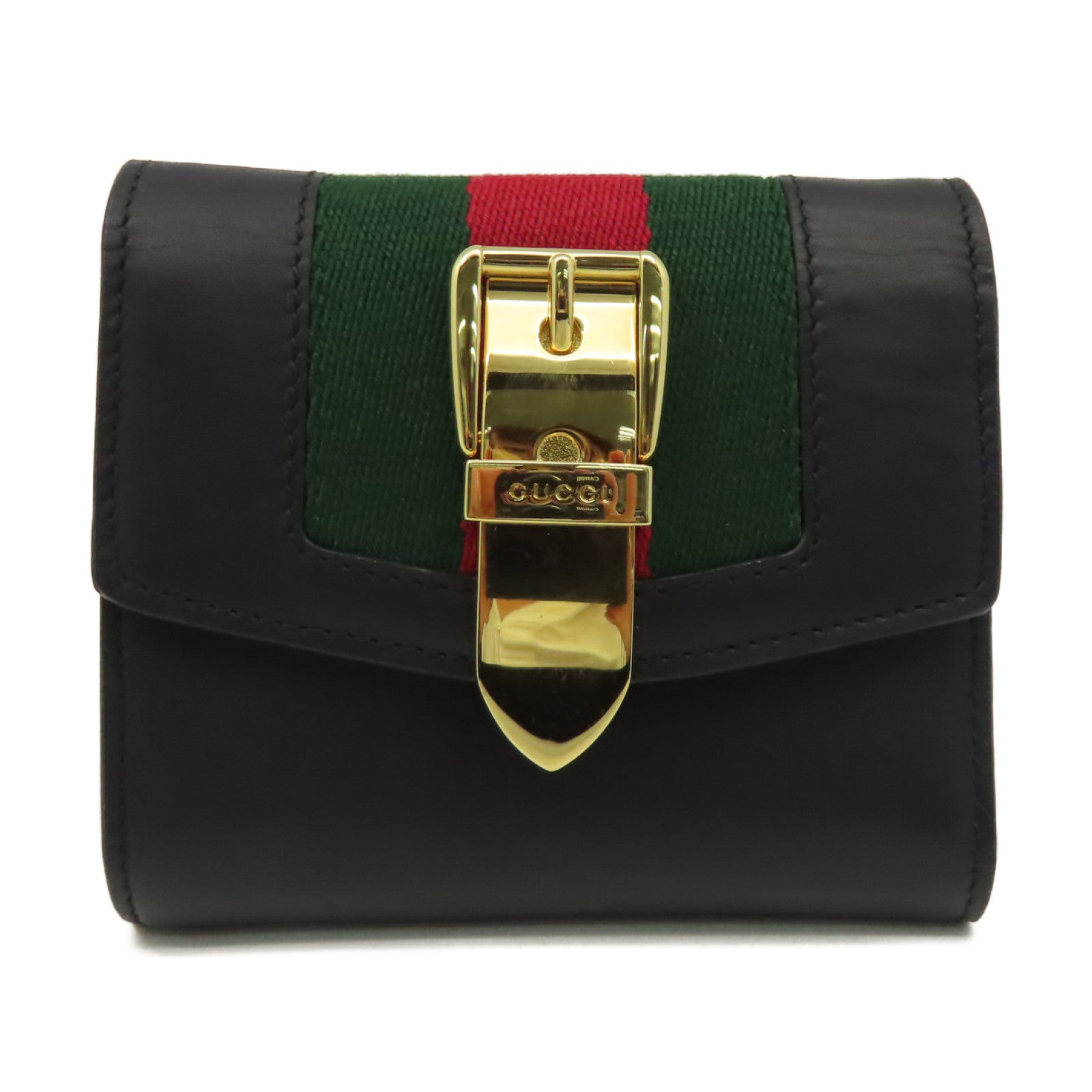 GUCCI 【激減優惠】牛皮皮革Short Wallet短錢包黑色