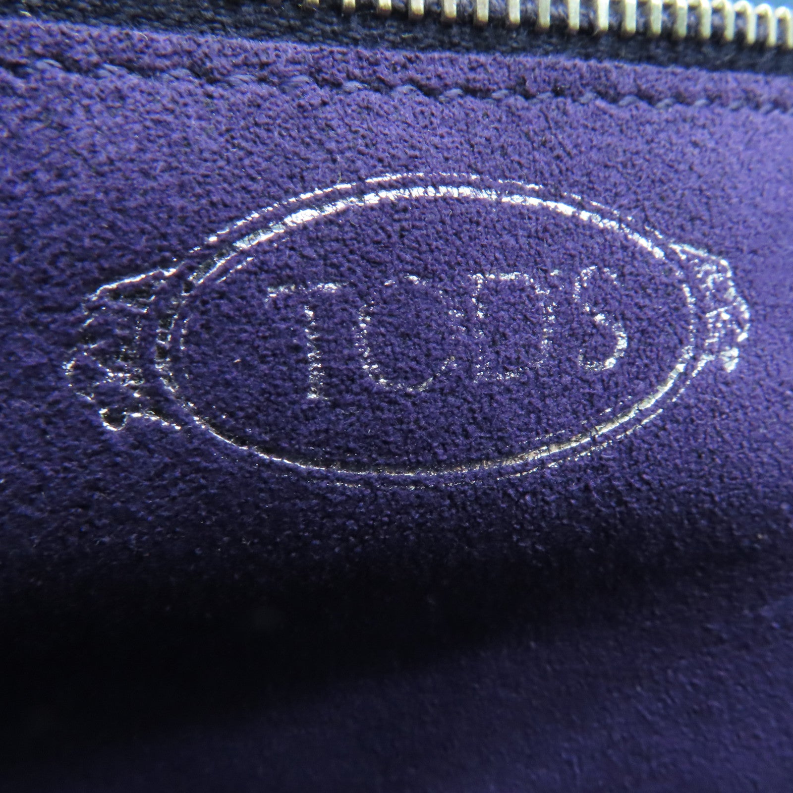 TOD'S 牛皮皮革2Way Shoulder手挽肩背两用袋银扣蓝色